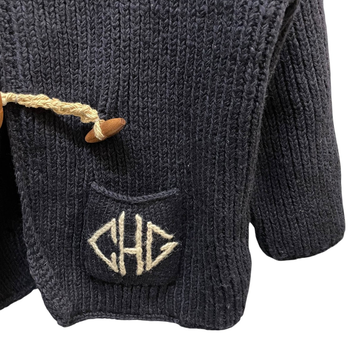 MONT LIVRE×CASSIDY HOME KNIT DUFFLE COATニットダッフルコート 古着・中古-5枚目のアイテム画像