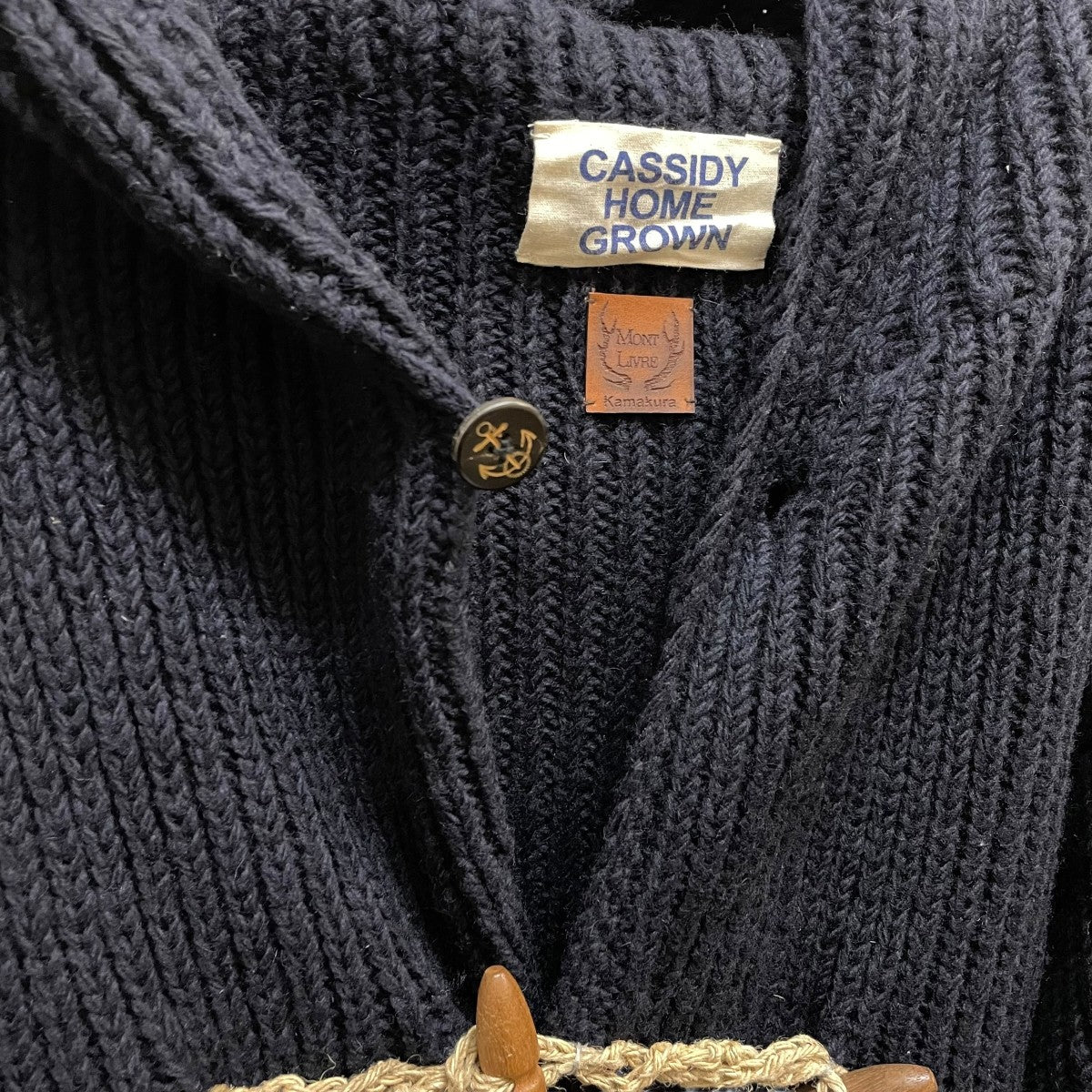 MONT LIVRE×CASSIDY HOME KNIT DUFFLE COATニットダッフルコート 古着・中古-6枚目のアイテム画像