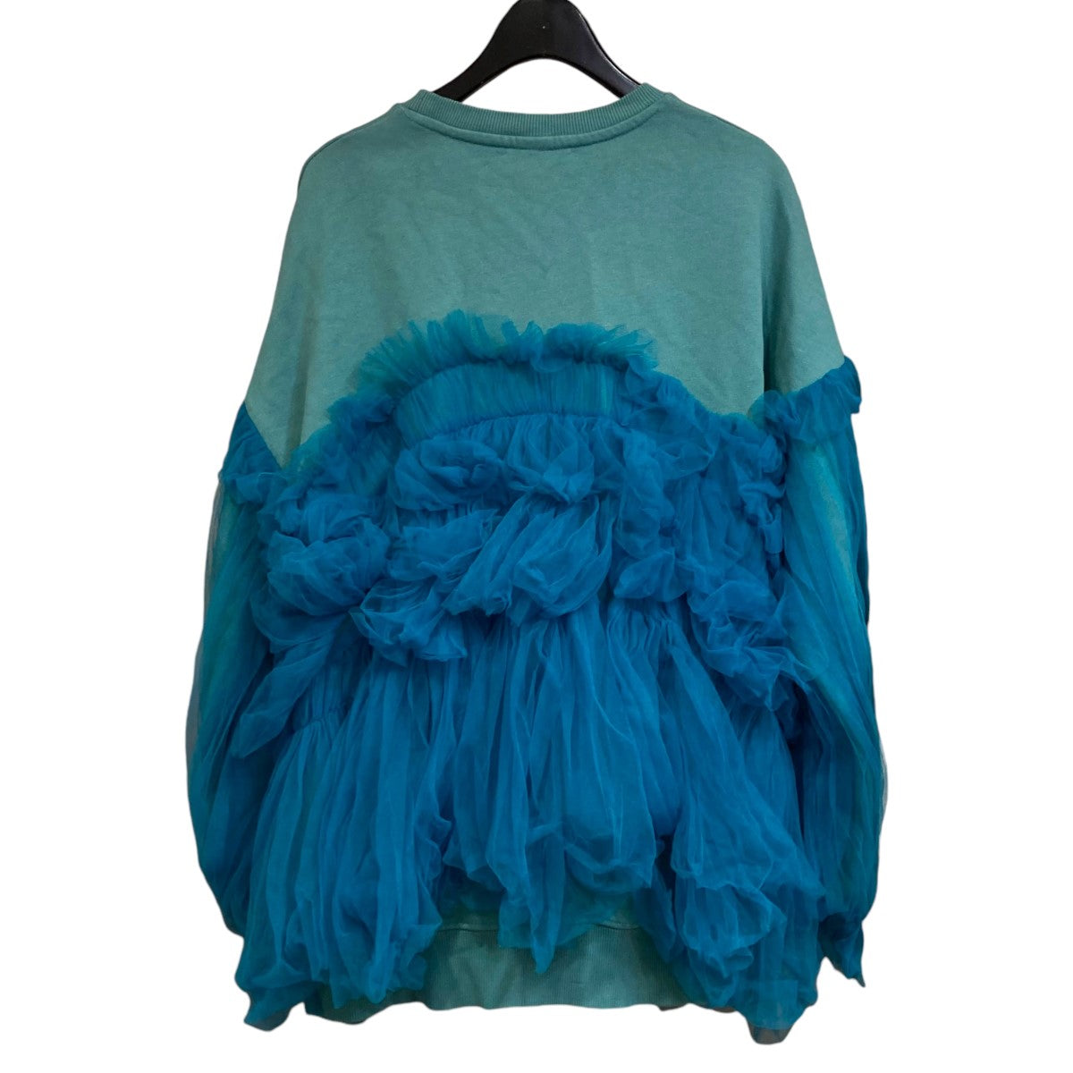 VIVIANO(ヴィヴィアーノ) 23AWGathered Tulle Trimmed Sweat