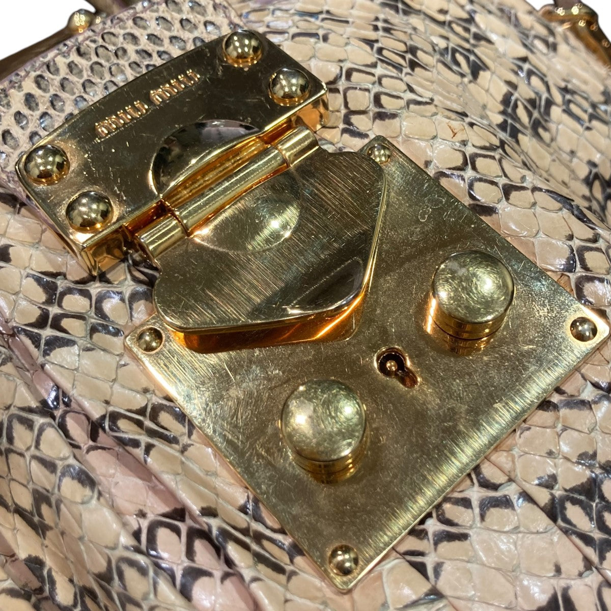 MIU MIU(ミュウミュウ) パイソン柄2WAYショルダーバッグ