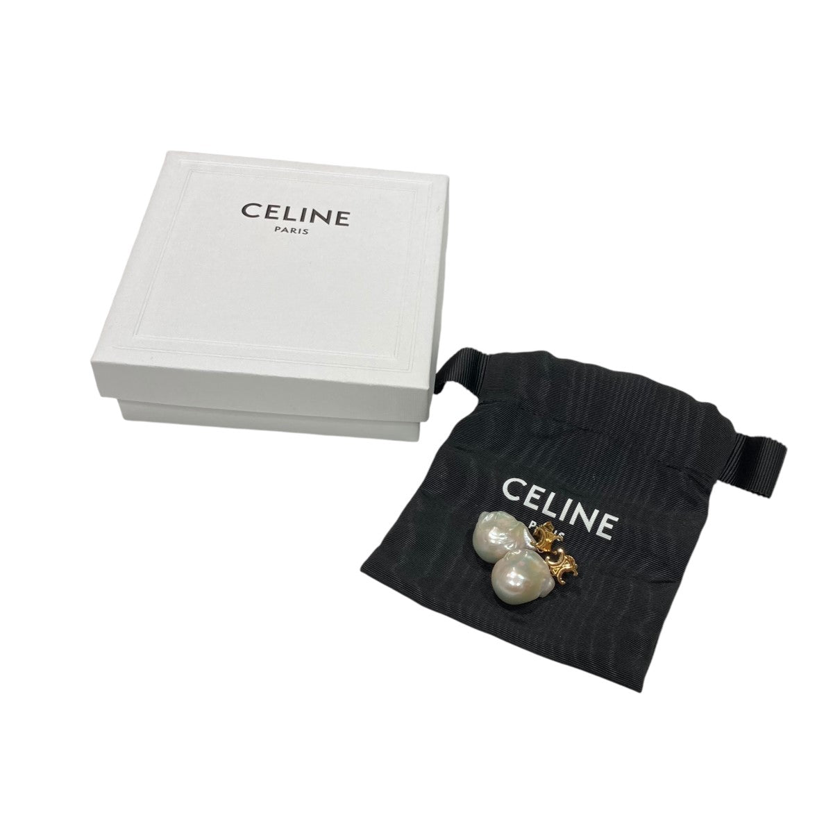 CELINE(セリーヌ) バロック トリオンフ ピアストリオンフパールピアス46W356BPA 46W356BPA 46W356BPA.01GI  ゴールド｜【公式】カインドオルオンライン ブランド古着・中古通販【kindal】