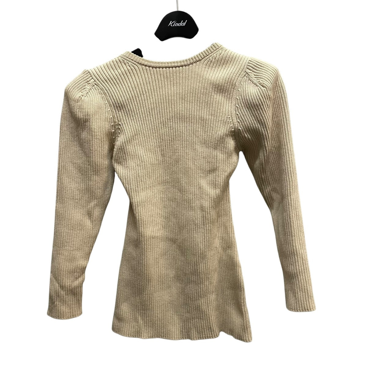 RIB KNIT TOP肩パット付きバックオープンニットTP02-XN208