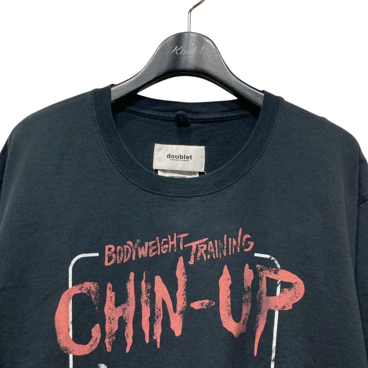 doublet(ダブレット) CHIN UP T-SHIRT半袖Tシャツ ブラック