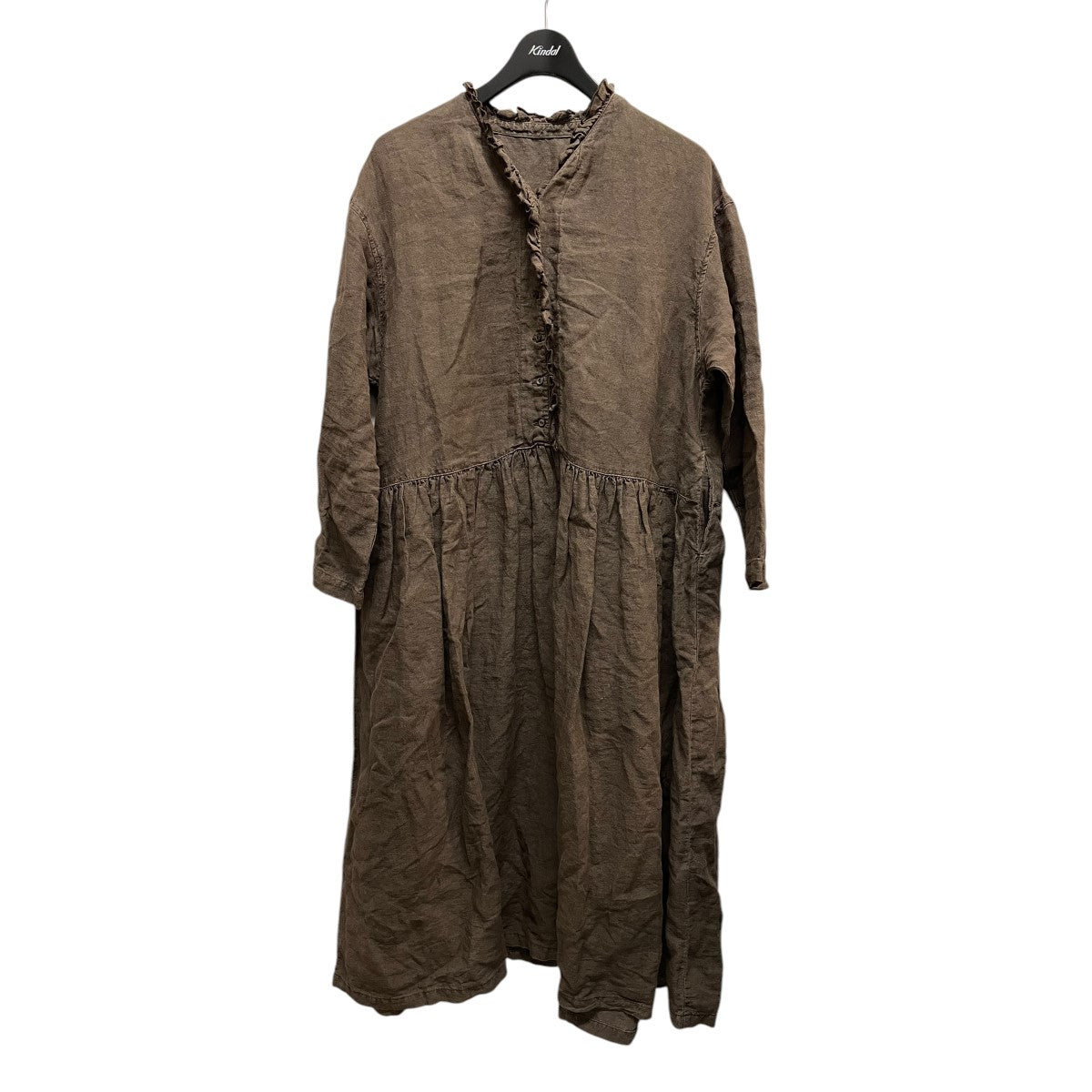 ▼ネストローブ【F】クルタヘンプ コットン チュニック ワンピース くるみボタン nest Robe(ネストローブ) リネンガーゼチャーチチュニック01213