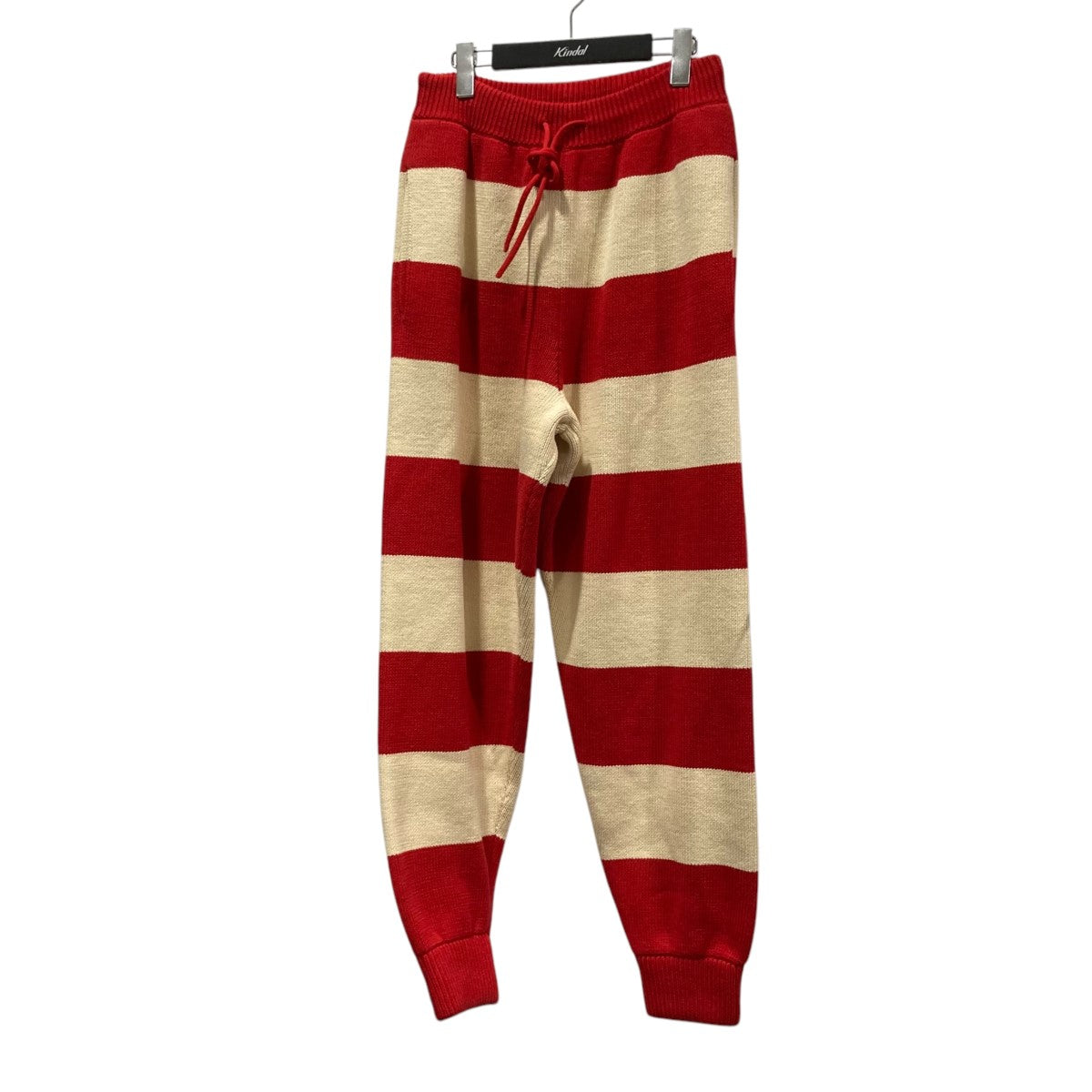 Red Striped sweatpantsニットパンツ724811
