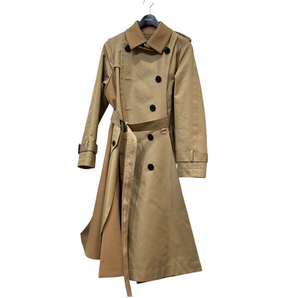 sacaiサカイ ベージュトレンチandブラックダウンロングコート sacaiサカイ ベージュトレンチandブラックダウンロングコート sacai