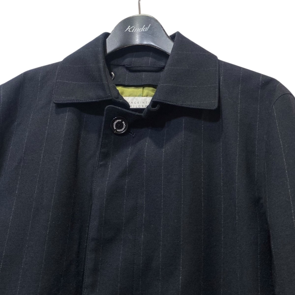 MACKINTOSH_マッキントッシュ_ウールステンカラーコート_ネイビー_36 MACKINTOSH PHILOSOPHY(マッキントッシュフィロソフィー) ウール