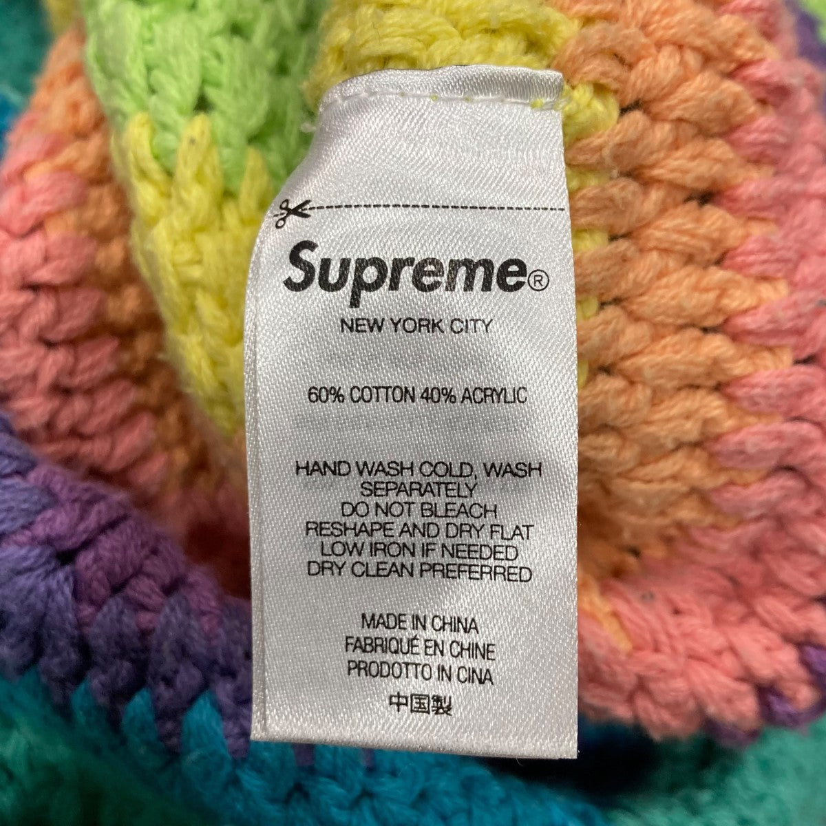 シュプリームの22SS Hand Crocheted Sweater マルチカラーニットです。 Supreme 古着・中古 トップス アイテム