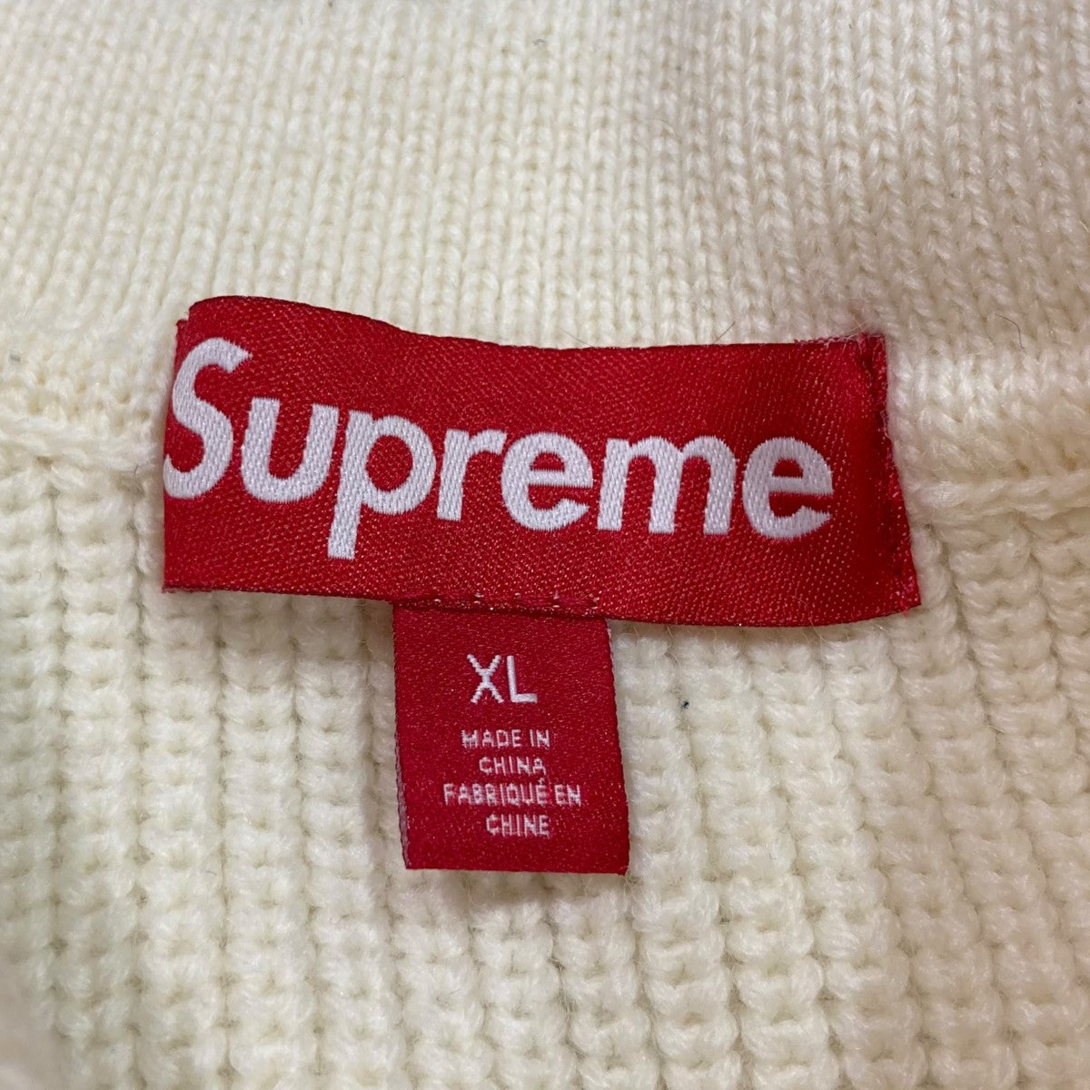 Supreme Small Box Polo Sweater FW23 4colors Black Ivory Grey