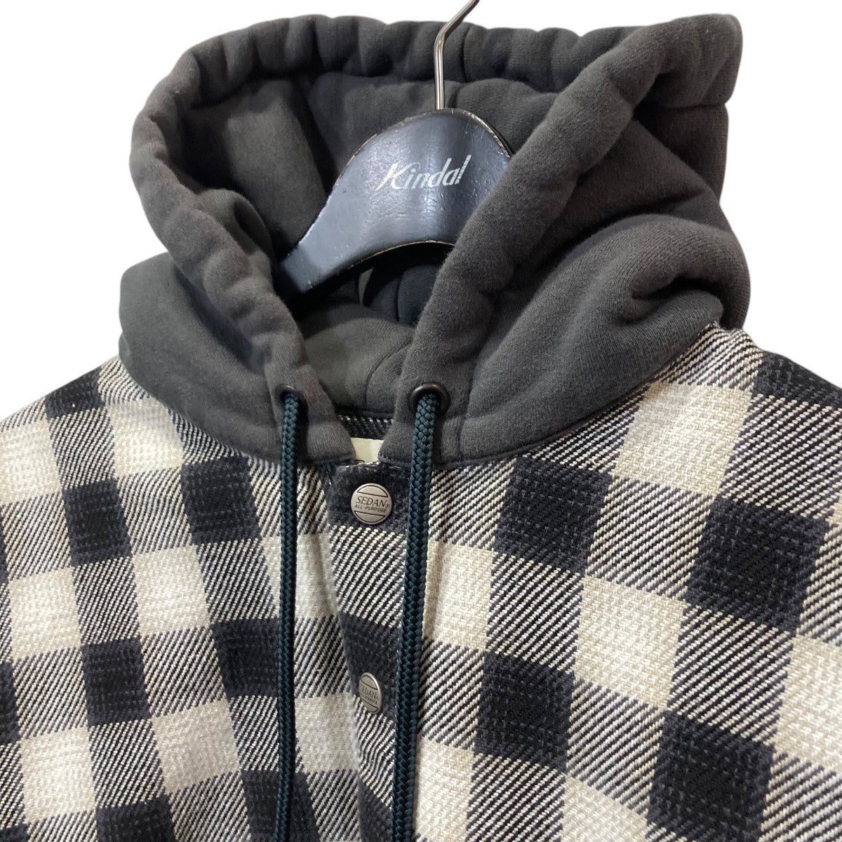 SEDAN ALL-PURPOSE 古着・中古 セダンオールパーパスの24AW FLANNNEL Hoodie フードチェックシャツ SD24F-SH03です。