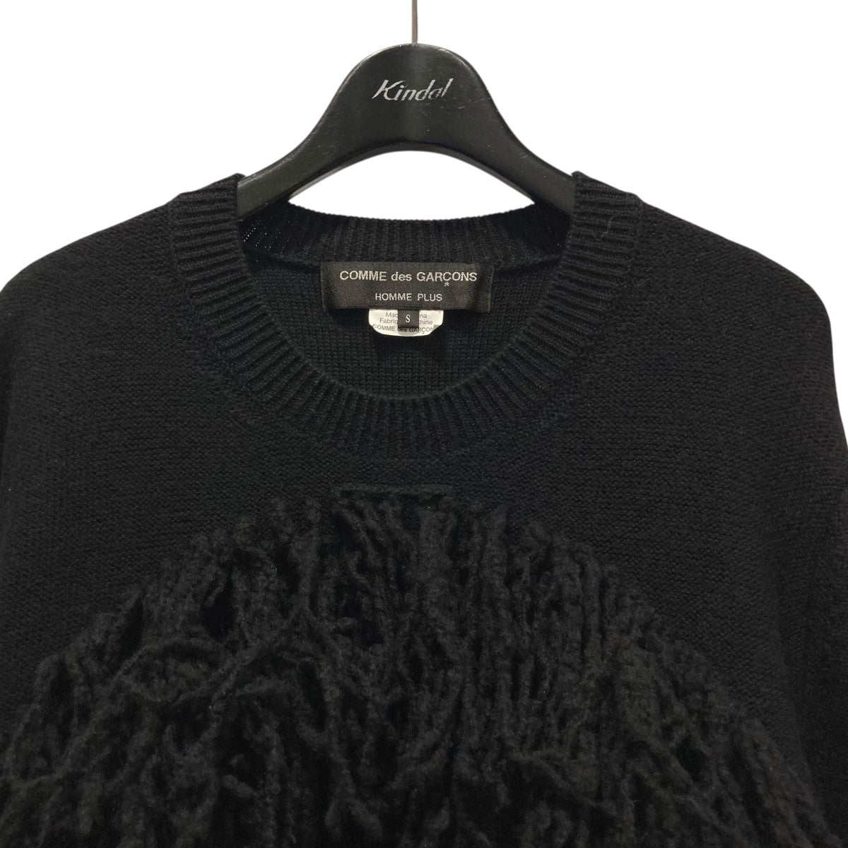 COMME des GARCONS 薔薇モチーフ クルーネックニット 黒 COMME des GARCONS 薔薇モチーフ クルーネックニット 黒 - メルカリ