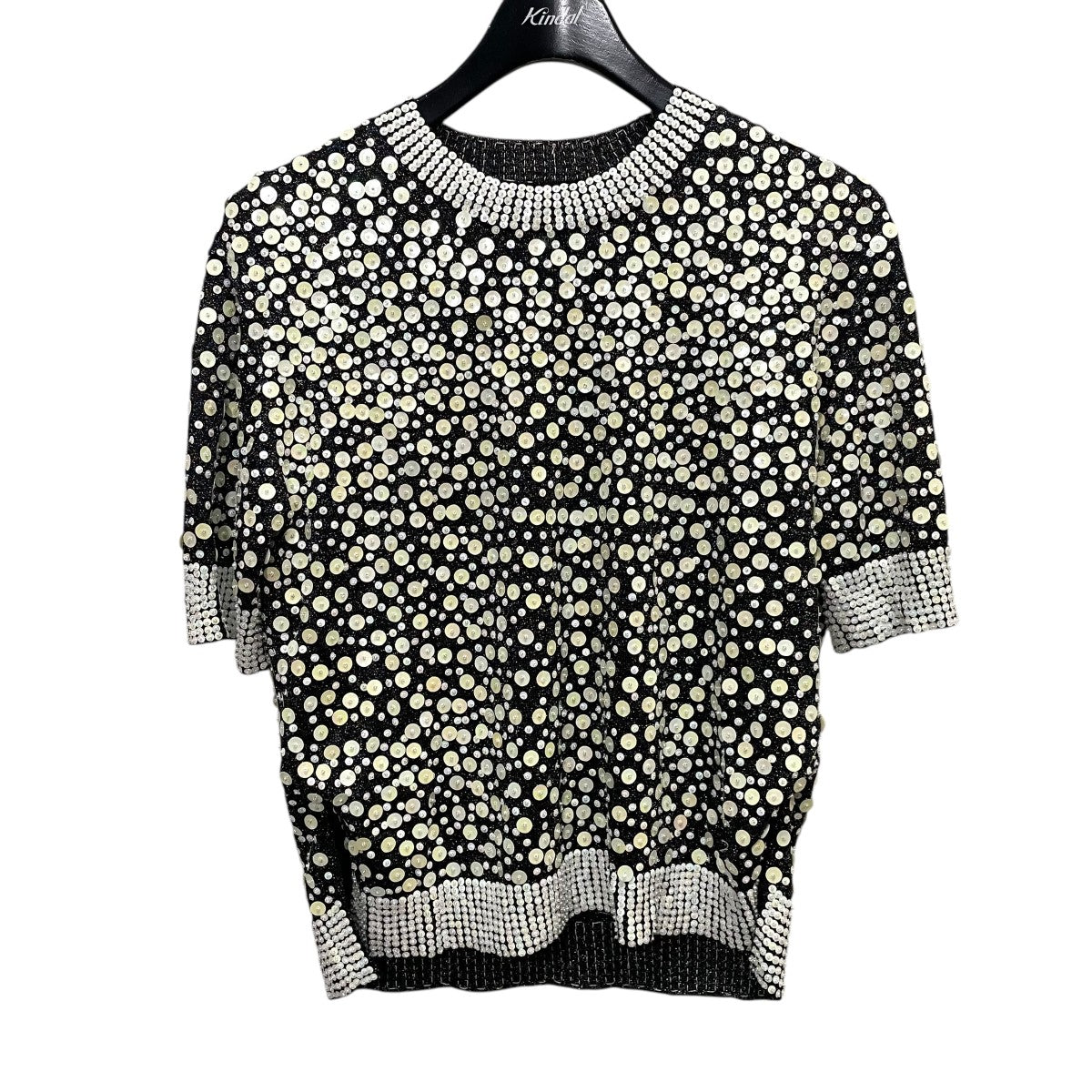 BY MALENE BIRGER 半袖スパンコールニットQ48135005 古着・中古-1枚目のアイテム画像