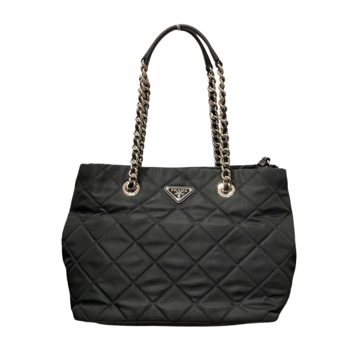 PRADA 黒 ナイロン キルティングバッグアーサー PRADA(プラダ) ナイロン2WAYキルティングバッグ ブラック