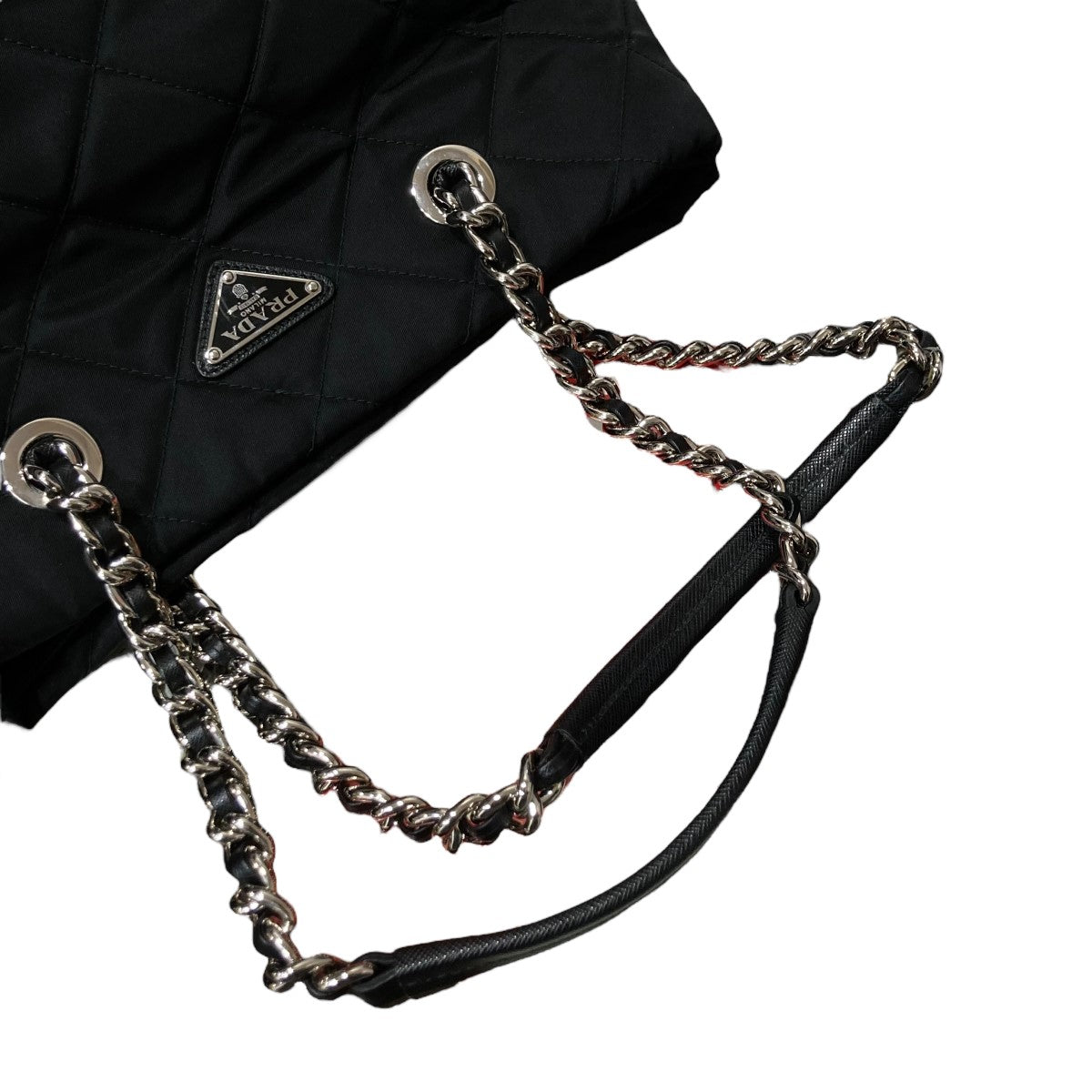 PRADA(プラダ) ナイロン2WAYキルティングバッグ ブラック
