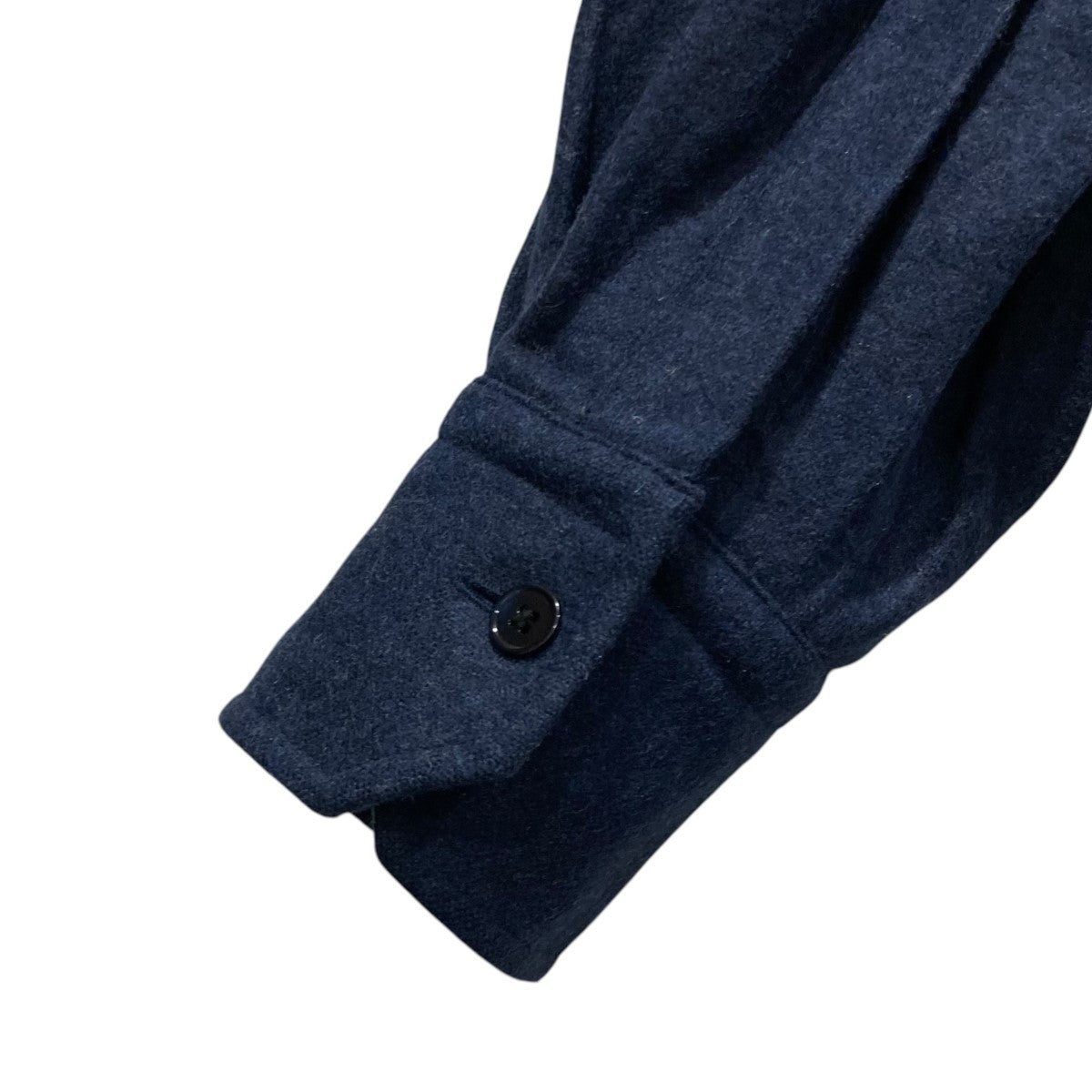 BLAMINK ブラミンク ウール　バンドカラー　ロング　ワンピース BLAMINK(ブラミンク) バンドカラーウールワンピース ネイビー サイズ