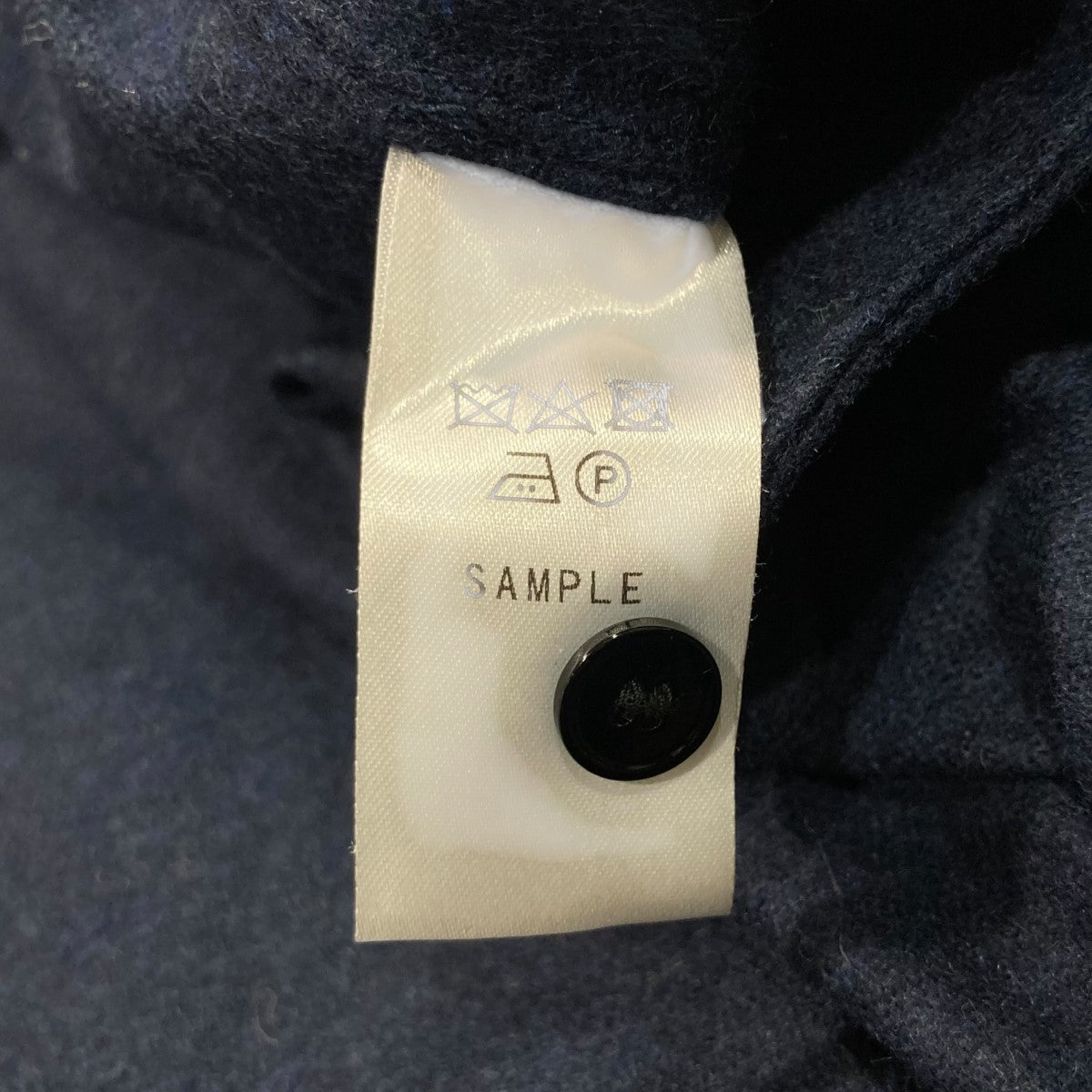 BLAMINK(ブラミンク) バンドカラーウールワンピース ネイビー サイズ