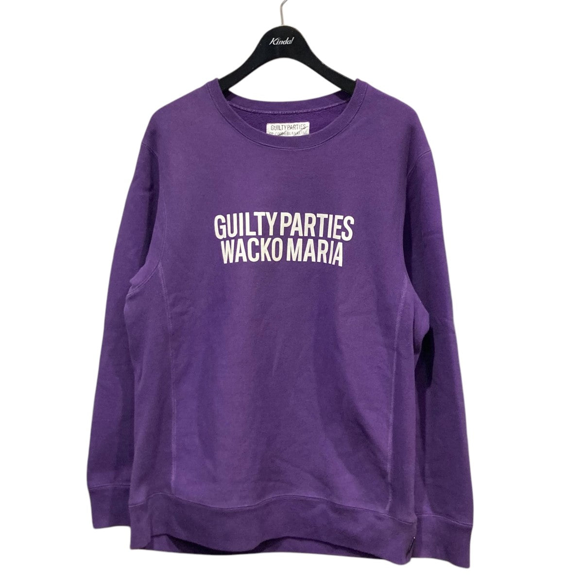 WACKO MARIA パープル スウェット WACKO MARIA(ワコマリア) クルーネックロゴスウェット パープル サイズ