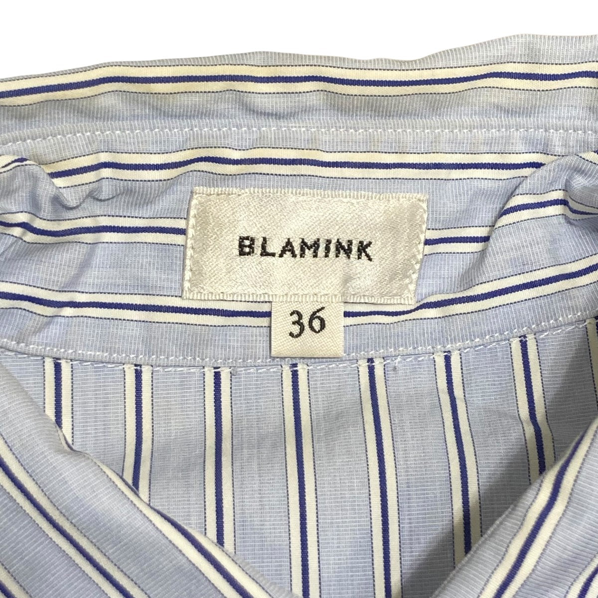 BLAMINK ブラミンク　ストライプ　シャツワンピース　美品 BLAMINK(ブラミンク) ストライプシャツワンピース7926-299-0001
