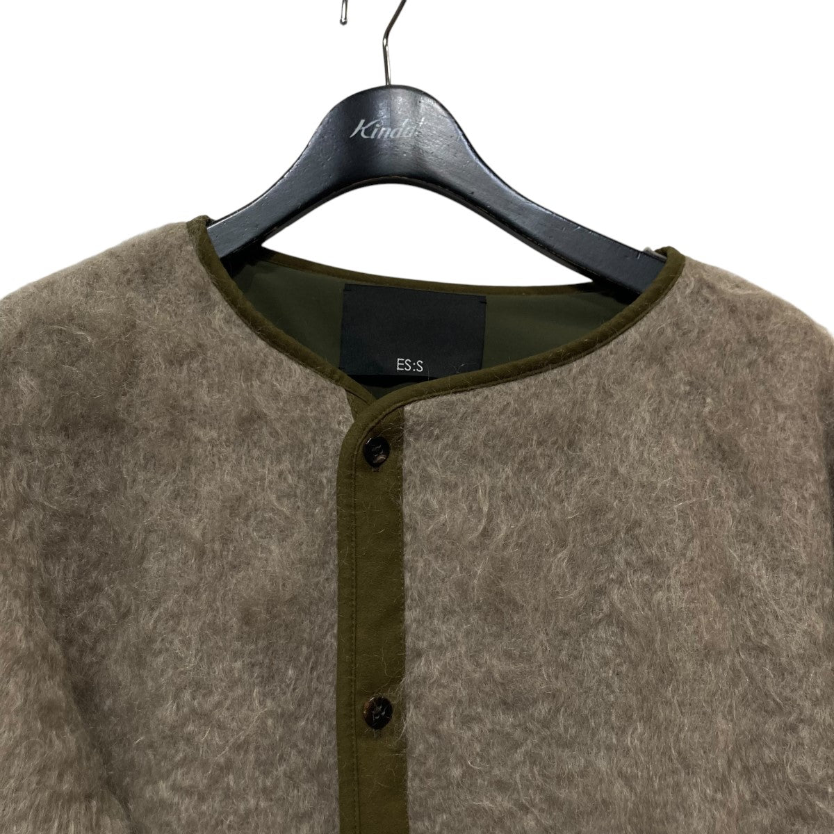 ES：S(エス) NO COLLAR Trim Liner Jacketノーカラートリム