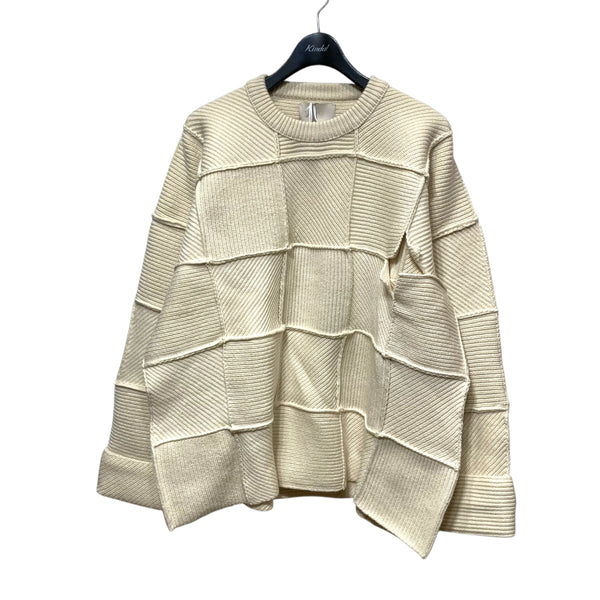 YOKE(ヨーク) 24SSPATCHWORK RIB SWEATER KNITパッチワークニット