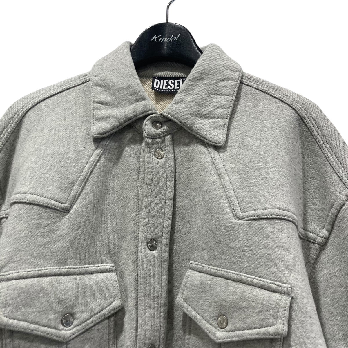 DIESEL グレー トラックジャケット 中古・古着通販】DIESEL (ディーゼル) デニムトラックジャケット