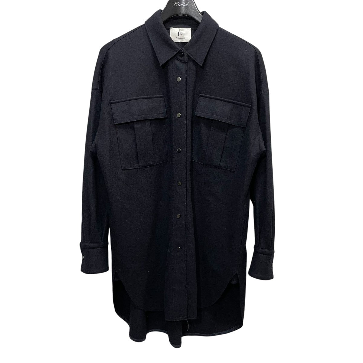 ウールロングシャツジャケットB1014AFT051