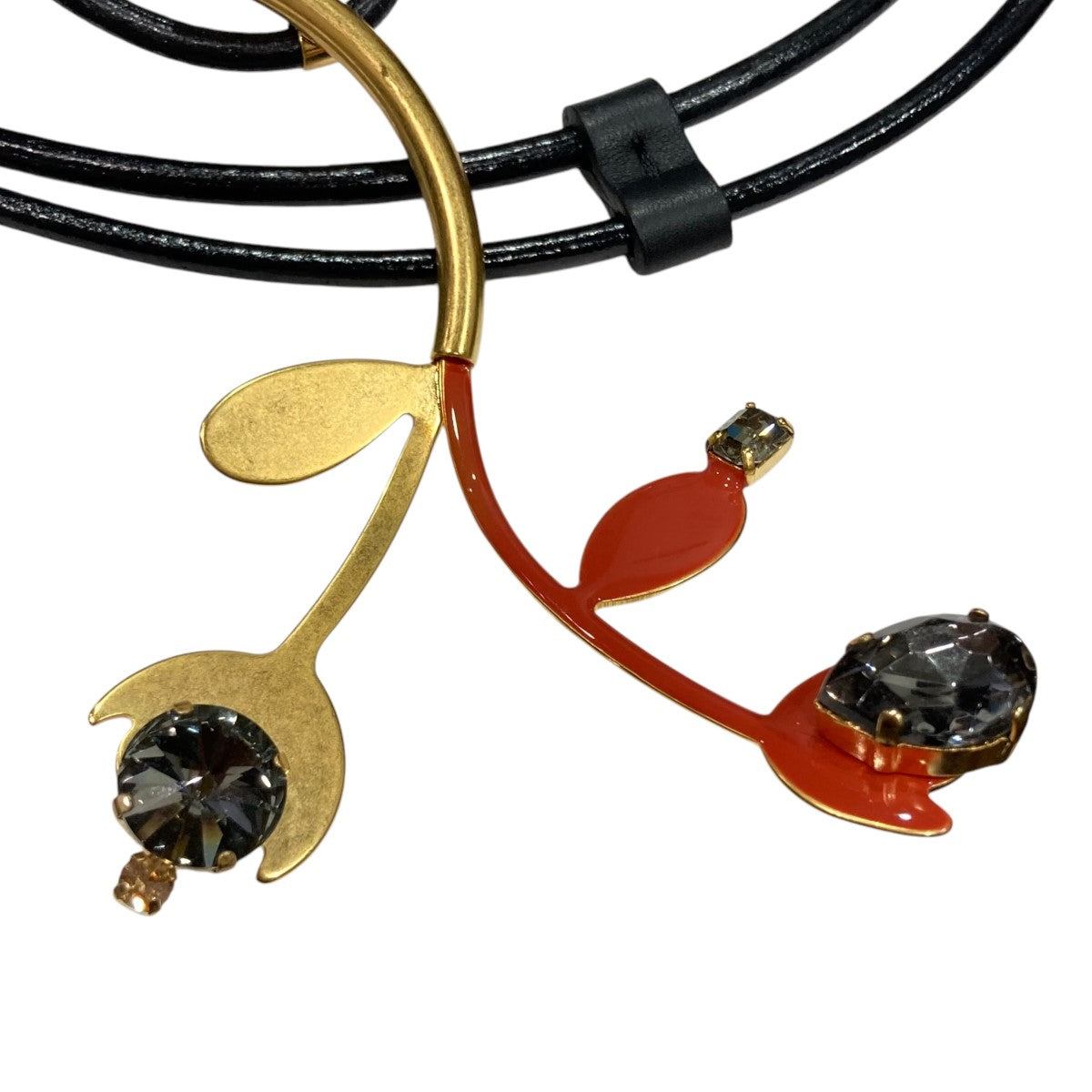 美品 MARNI マルニ silk シルク ハンドル金具 スカーフ ネックレス