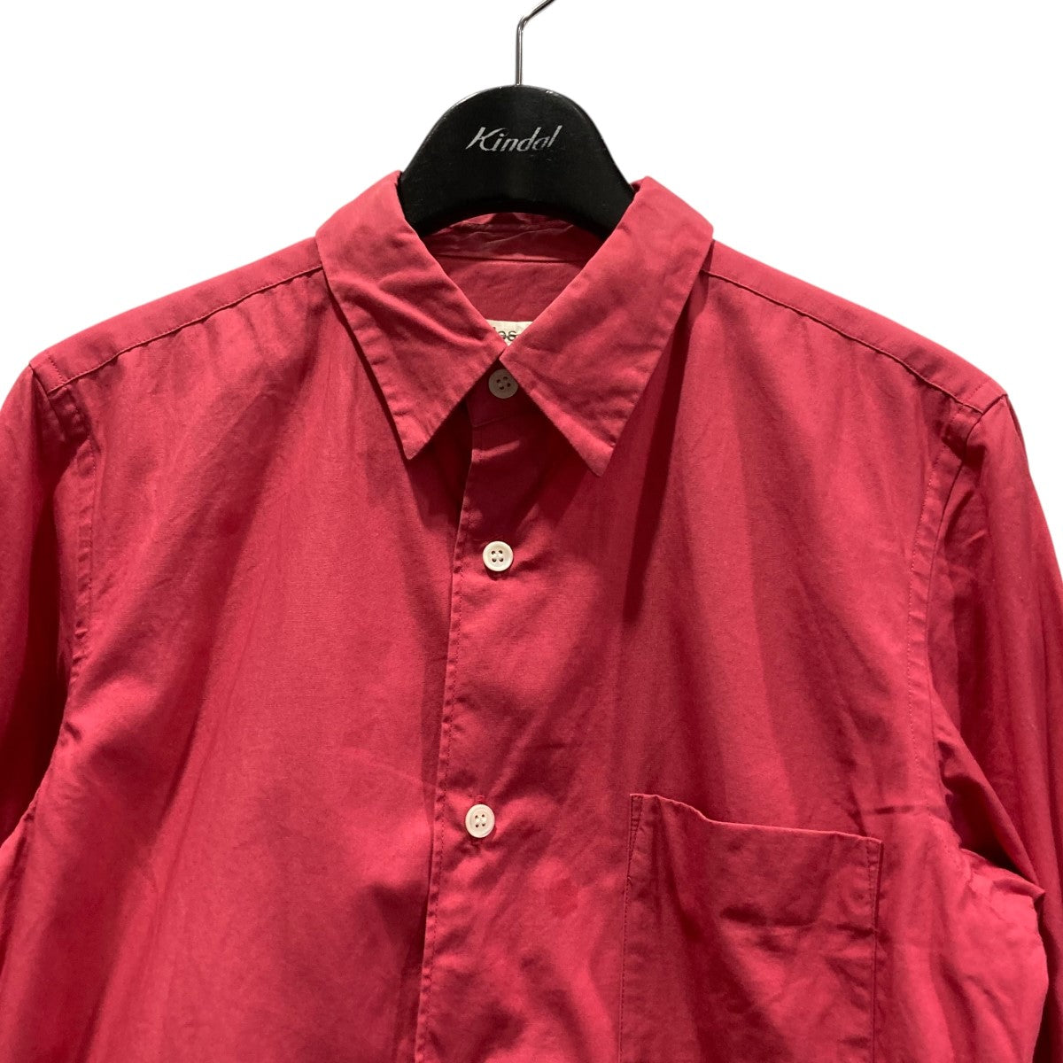 COMME des GARÇONS ブラック ピンク 切り替え長袖シャツ COMME des GARCONS コム・デ・ギャルソン オム 胸切り替え 半袖