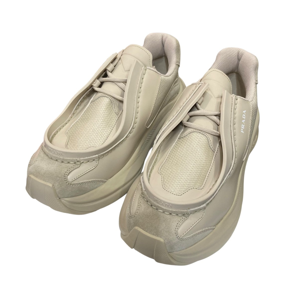 PRADA(プラダ) 23AWシステムスニーカー2EG424 2EG424 ベージュ サイズ 