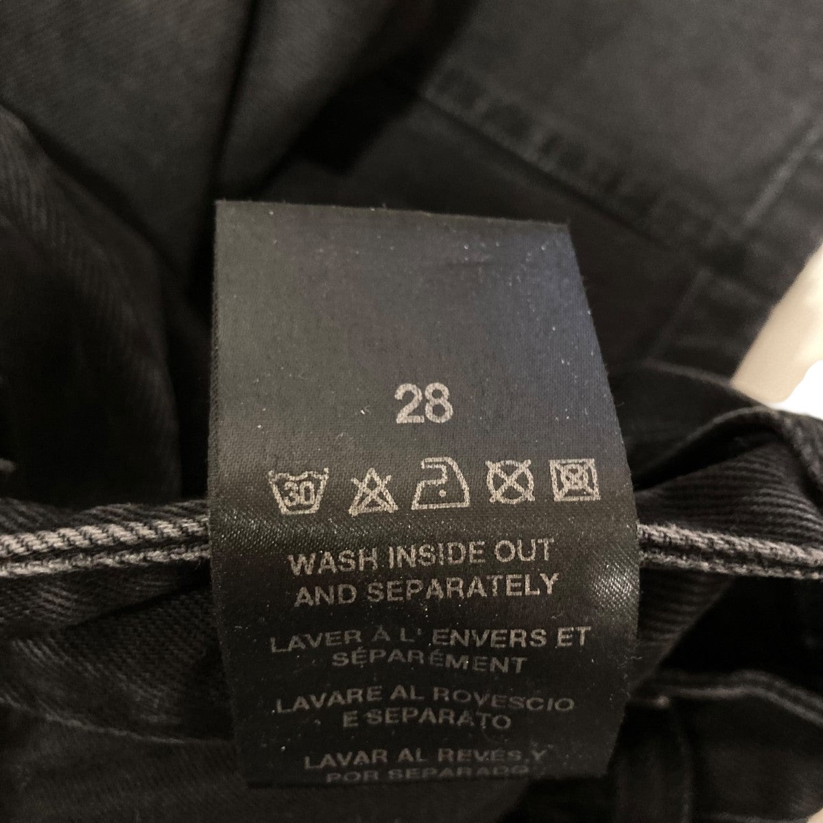 RAF by rafsimons ブラック切替デニム RAF SIMONS(ラフシモンズ) デニムパンツ202-310 202-310