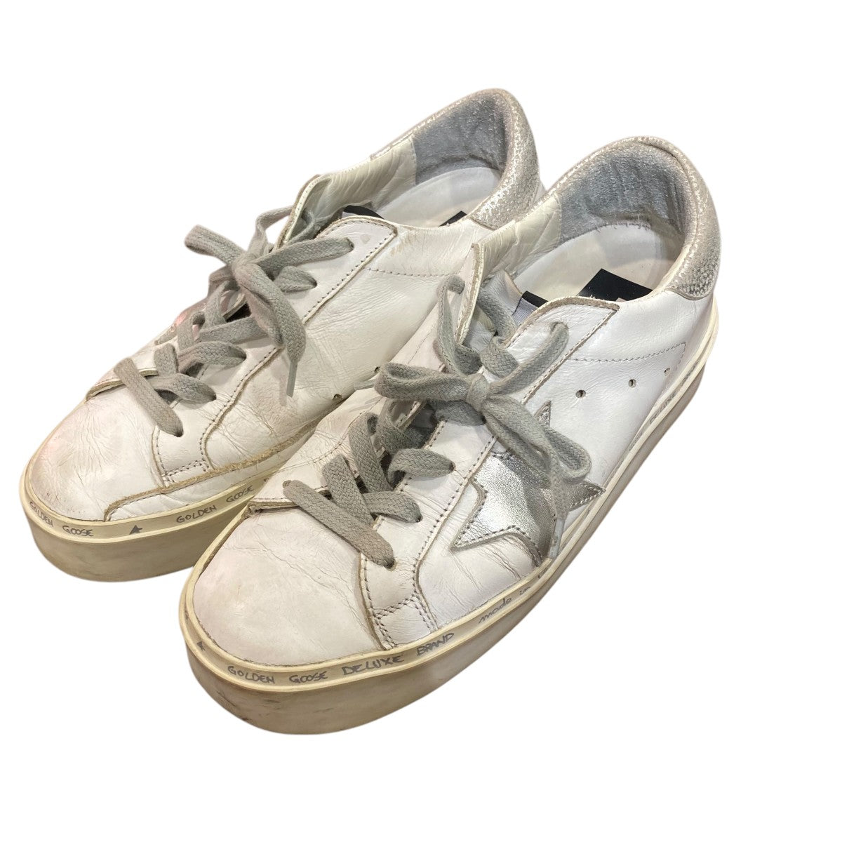 GOLDENGOOSEゴールデングースヴィンテージ加工スニーカーレザーホワイト GOLDEN GOOSE(ゴールデングース) ヴィンテージ加工スニーカー