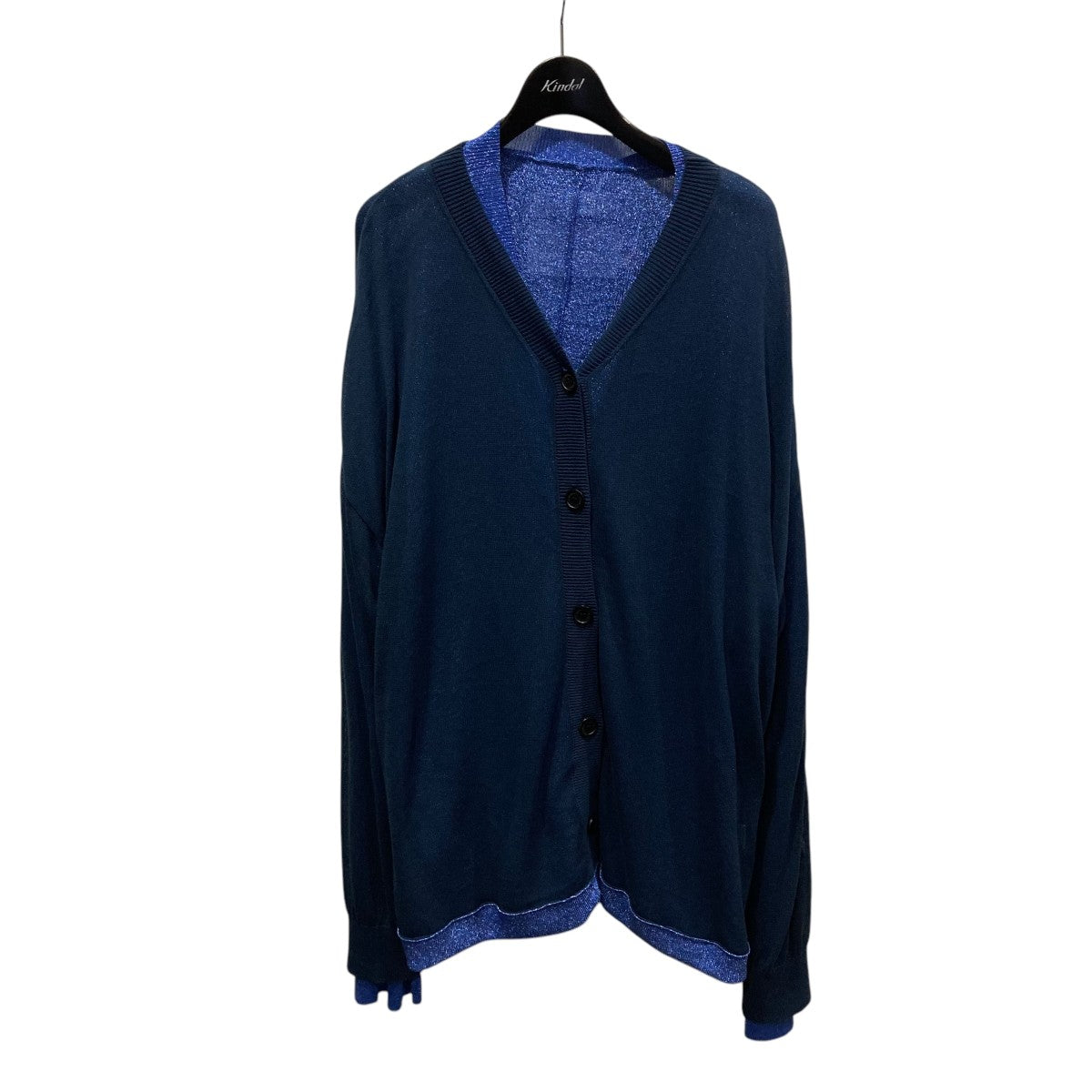 DAIRIKU 25SSDocking Lame Cotton Cardigan Knitラメレイヤードカーディガン25SS KNT6 古着・中古-1枚目のアイテム画像