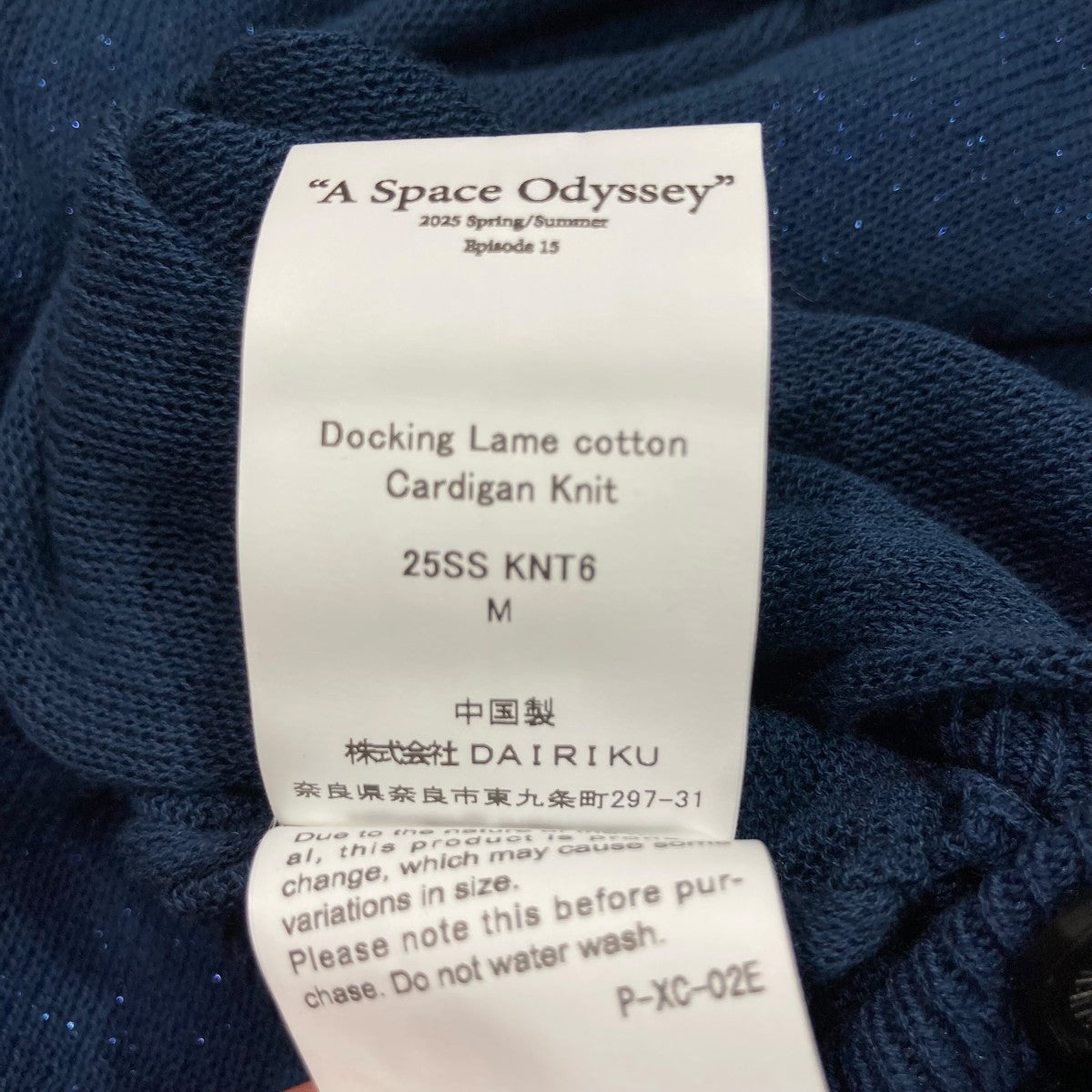 DAIRIKU 25SSDocking Lame Cotton Cardigan Knitラメレイヤードカーディガン25SS KNT6 古着・中古-6枚目のアイテム画像