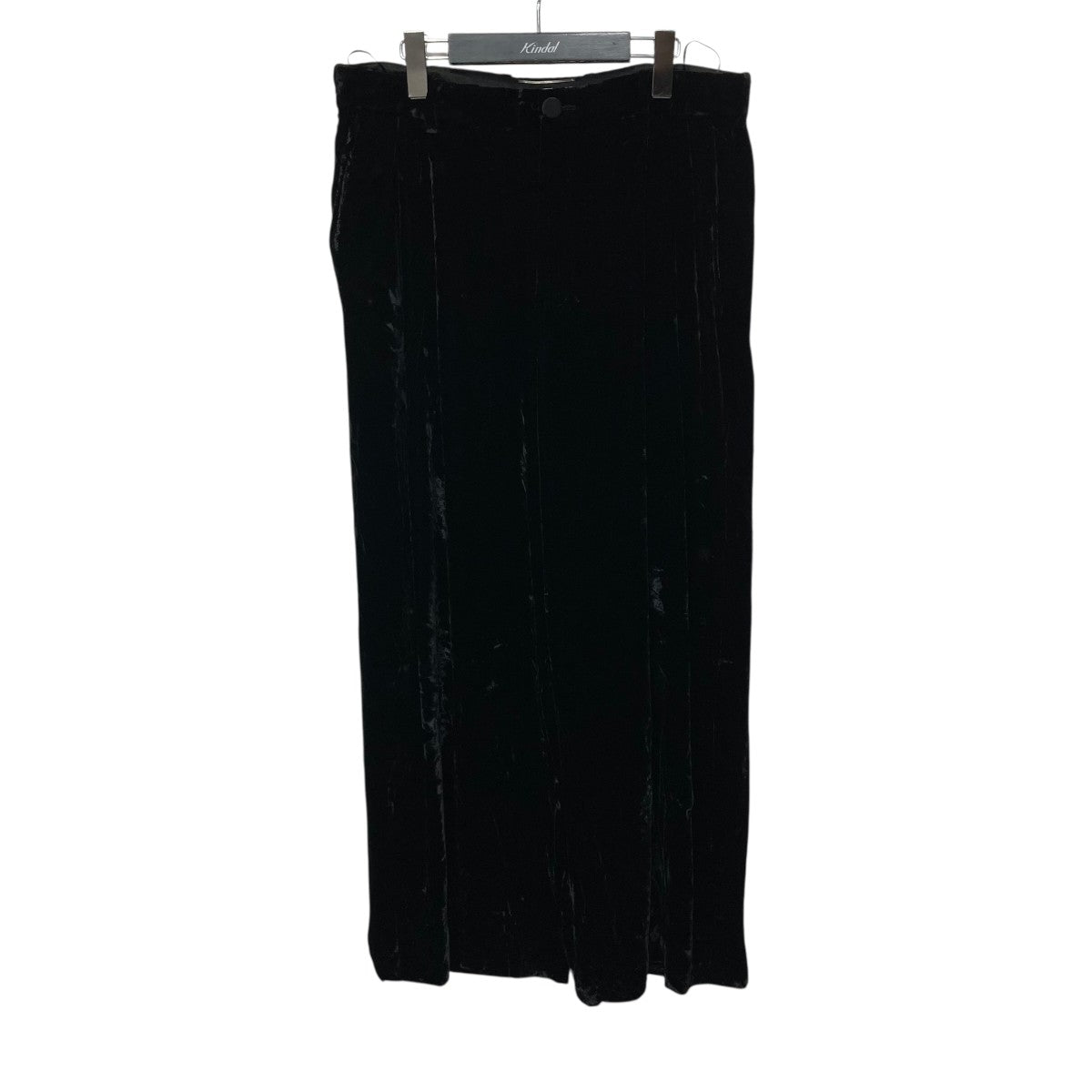 23AWシルクベルベットワイドレッグパンツ754755 Y1H02