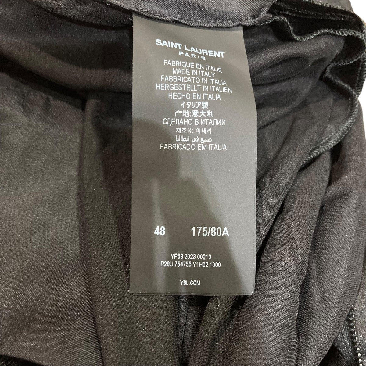 Saint Laurent Paris(サンローランパリ) 23AWシルクベルベットワイド