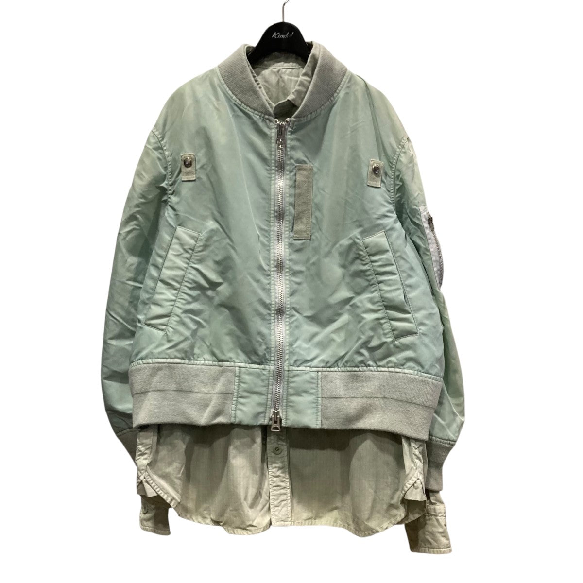 24AWGarment Dye Rip Stop x Nylon Twill BLドッキングナイロンジャケット24-03495M