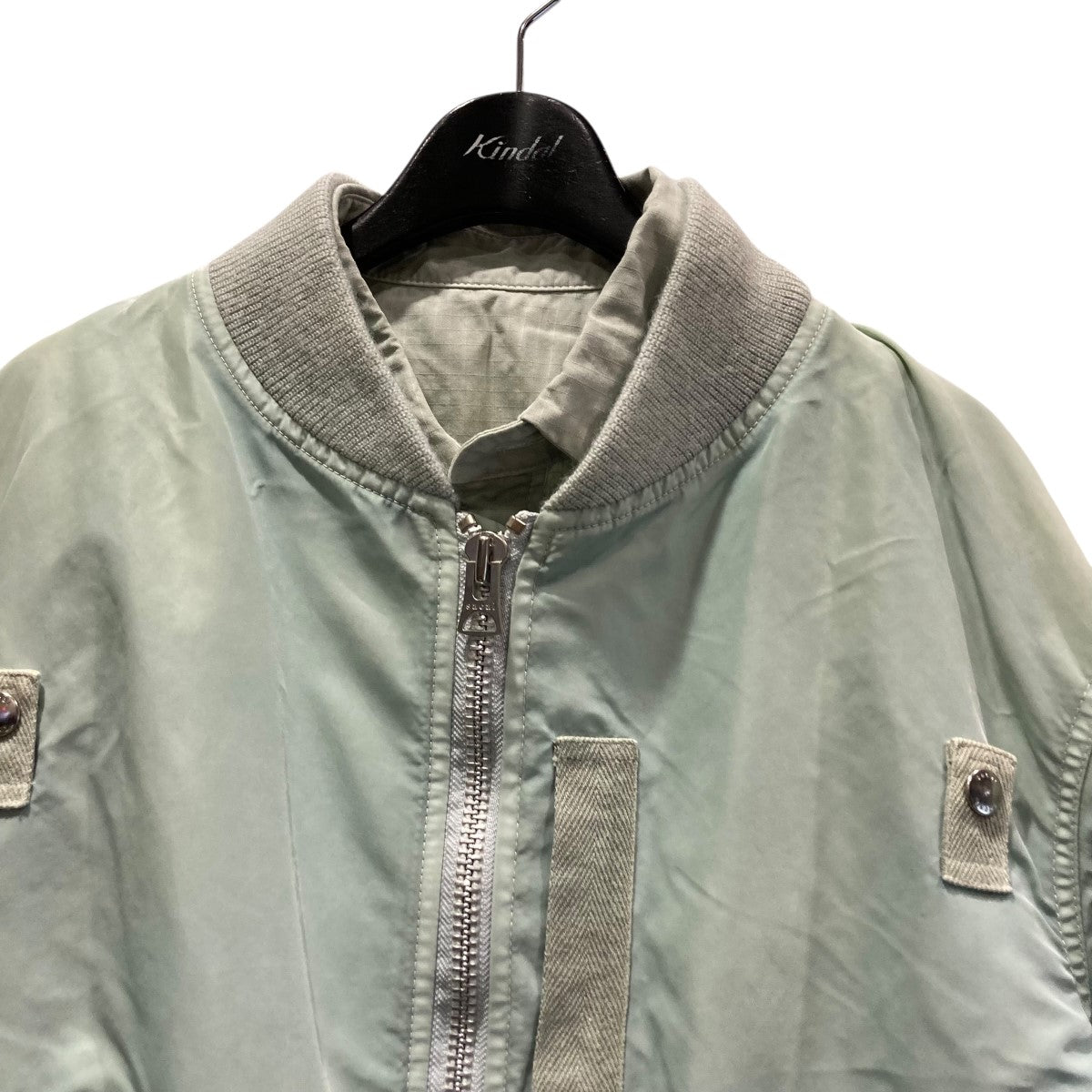 24AWGarment Dye Rip Stop x Nylon Twill BLドッキングナイロンジャケット24-03495M