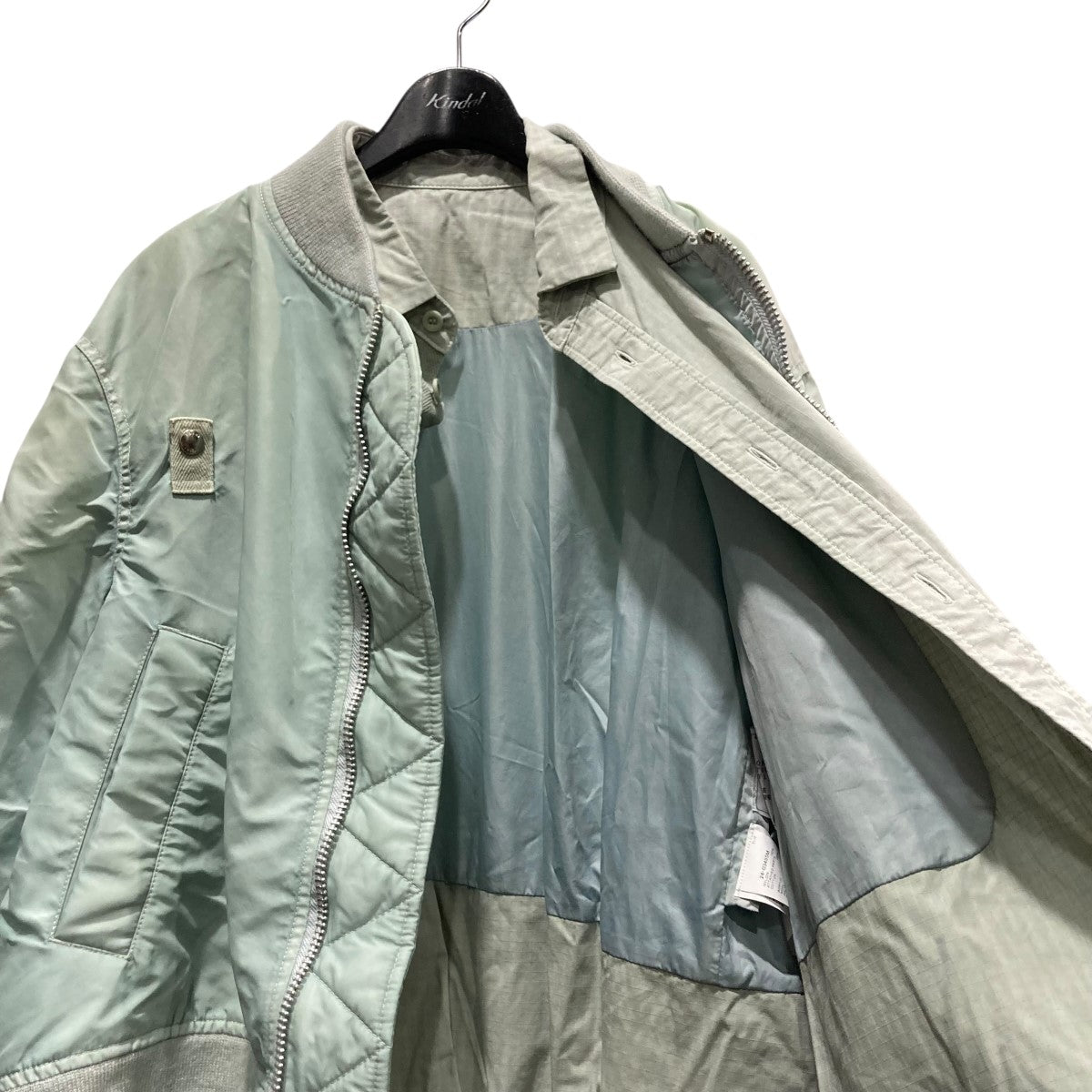 24AWGarment Dye Rip Stop x Nylon Twill BLドッキングナイロンジャケット24-03495M