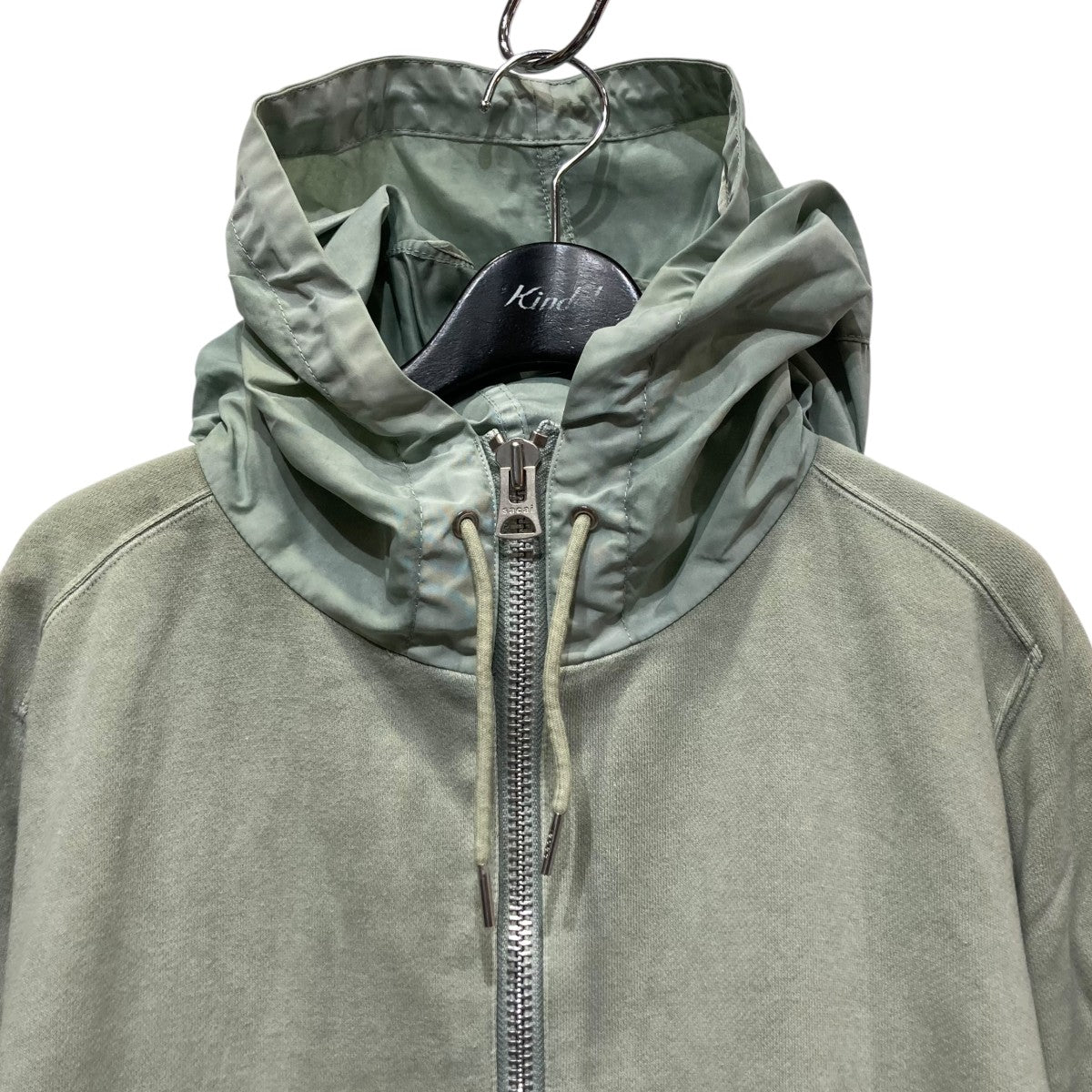 sacai 24AWGarment Dye Cotton Jersey Hoodieピグメントダイジップパーカー24-03501M 古着・中古-3枚目のアイテム画像