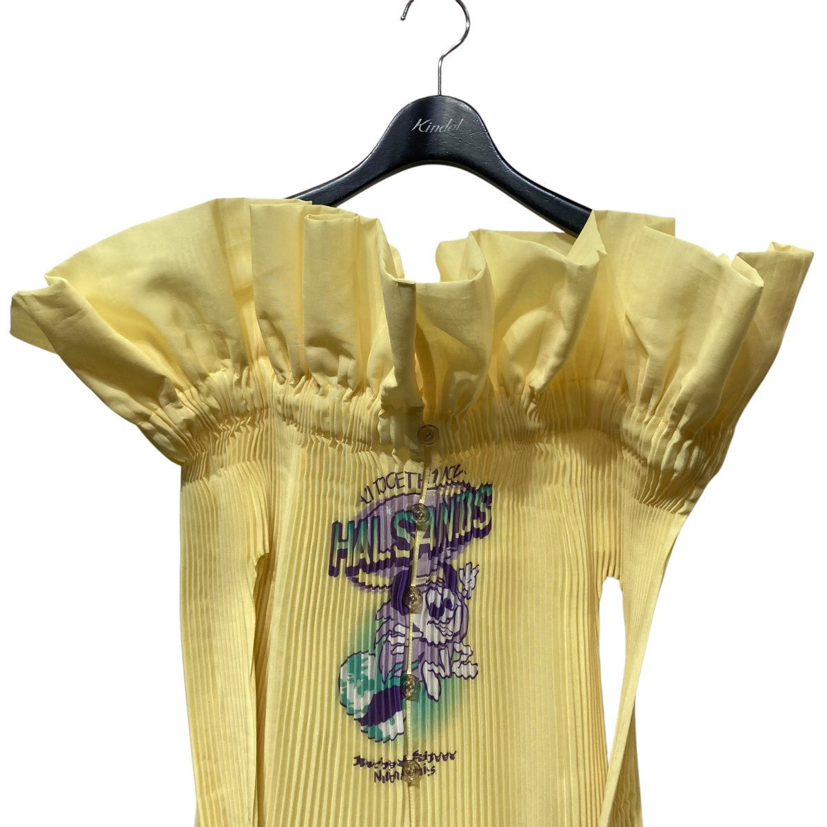 YOHEI OHNO(ヨウヘイオオノ) Pleats Blouse (Graphic)プリーツ
