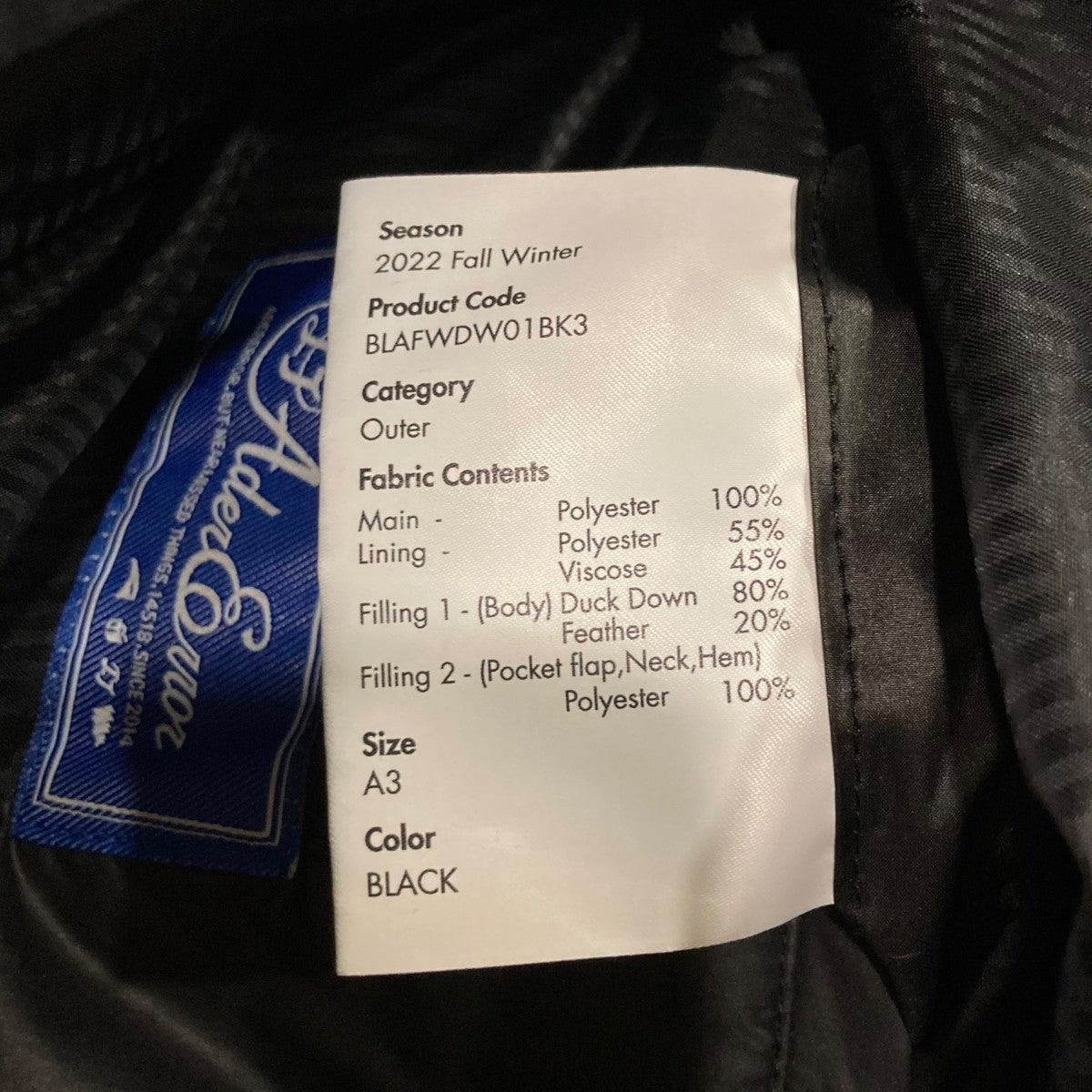 22AWMESTAN PUFFER JACKETダウンジャケット