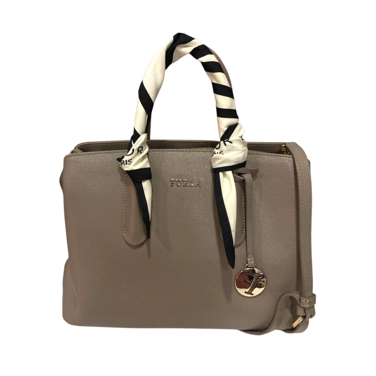フルラ ハンドバッグ 美品 ✨美品✨FURLA LADY クロコ型押し  