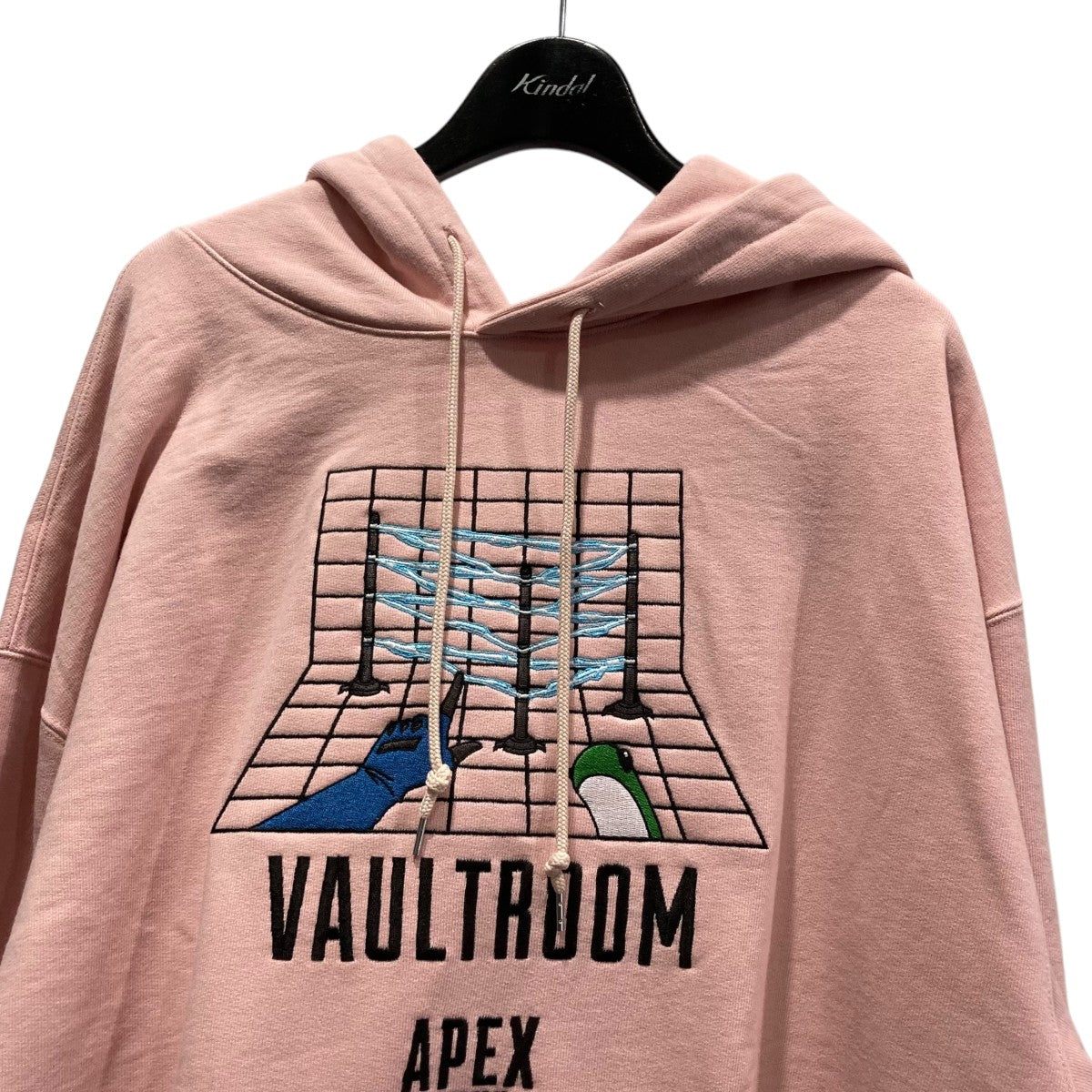 vaultroom×apex WATTSON hoodieワットソン刺繍パーカー ピンク サイズ