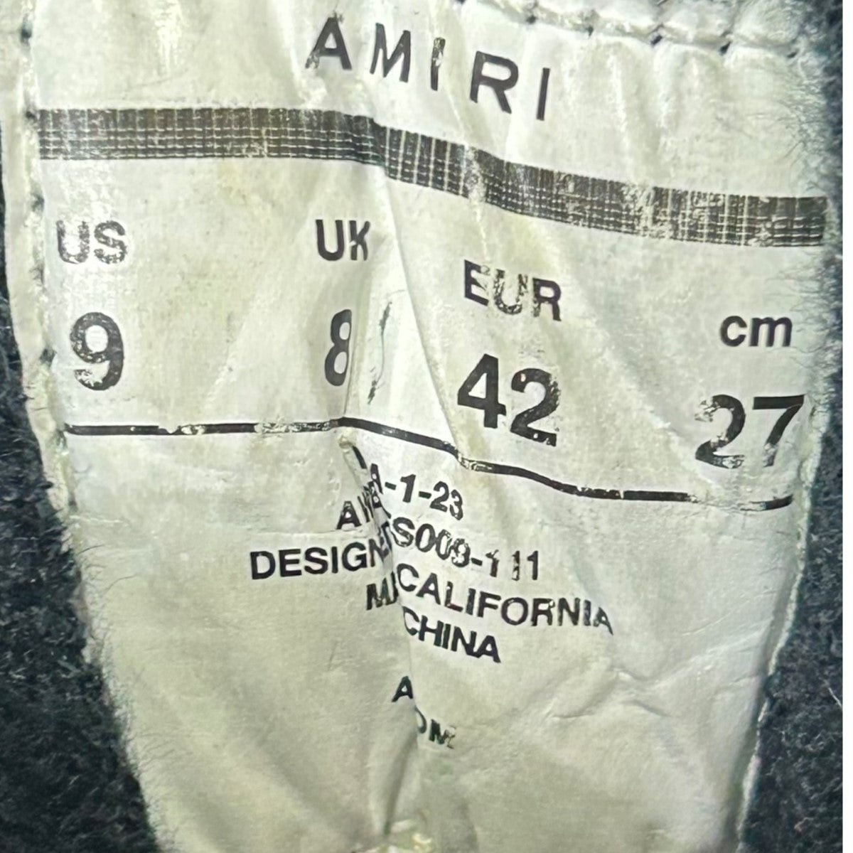 AMIRI(アミリ) 【MA-1】スニーカー ホワイト×ブラック サイズ 42