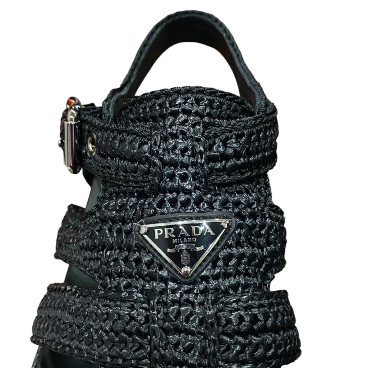 PRADA プラダ サンダル 黒 UK9(27.5cm位) 4103723D0154 PRADA プラダ サンダル UK9(27.5cm位) 黒 【古着】【中古】