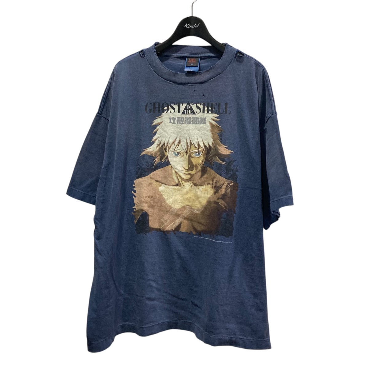 SAINT MICHAEL 25SSGS SS TEENAVYヴィンテージ加工TシャツSM-HR8-0000-C07 古着・中古-1枚目のアイテム画像