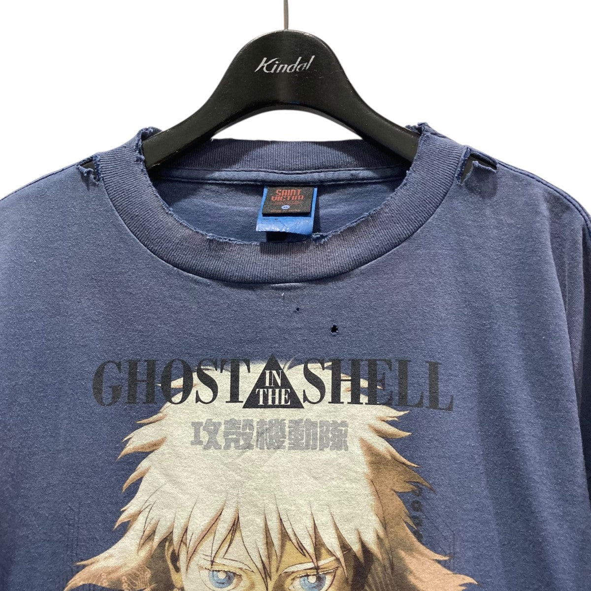 SAINT MICHAEL 25SSGS SS TEENAVYヴィンテージ加工TシャツSM-HR8-0000-C07 古着・中古-3枚目のアイテム画像