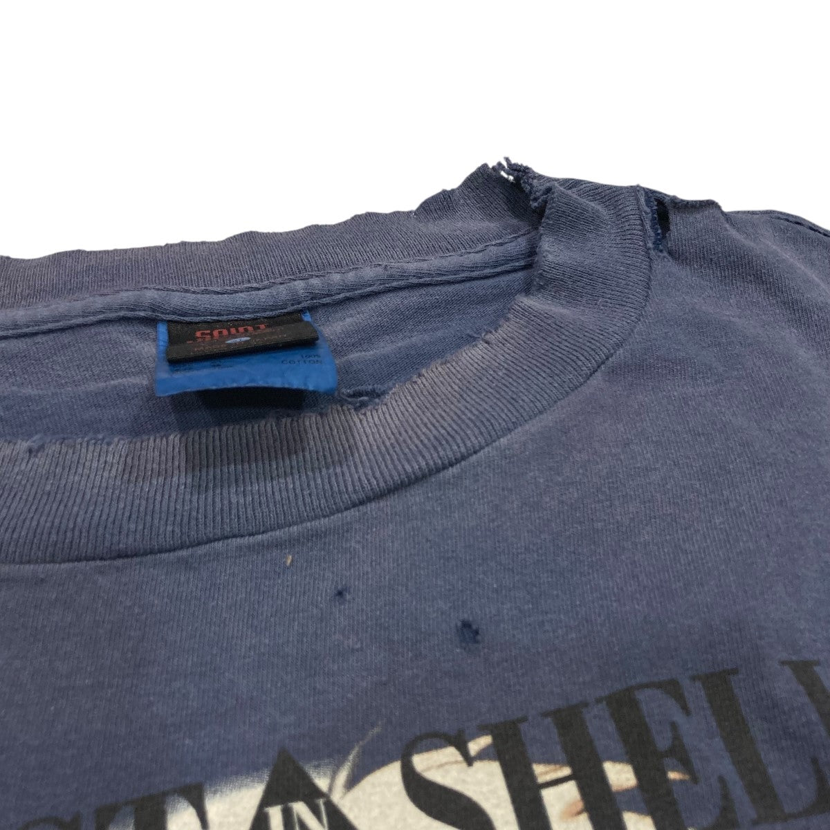 SAINT MICHAEL 25SSGS SS TEENAVYヴィンテージ加工TシャツSM-HR8-0000-C07 古着・中古-4枚目のアイテム画像