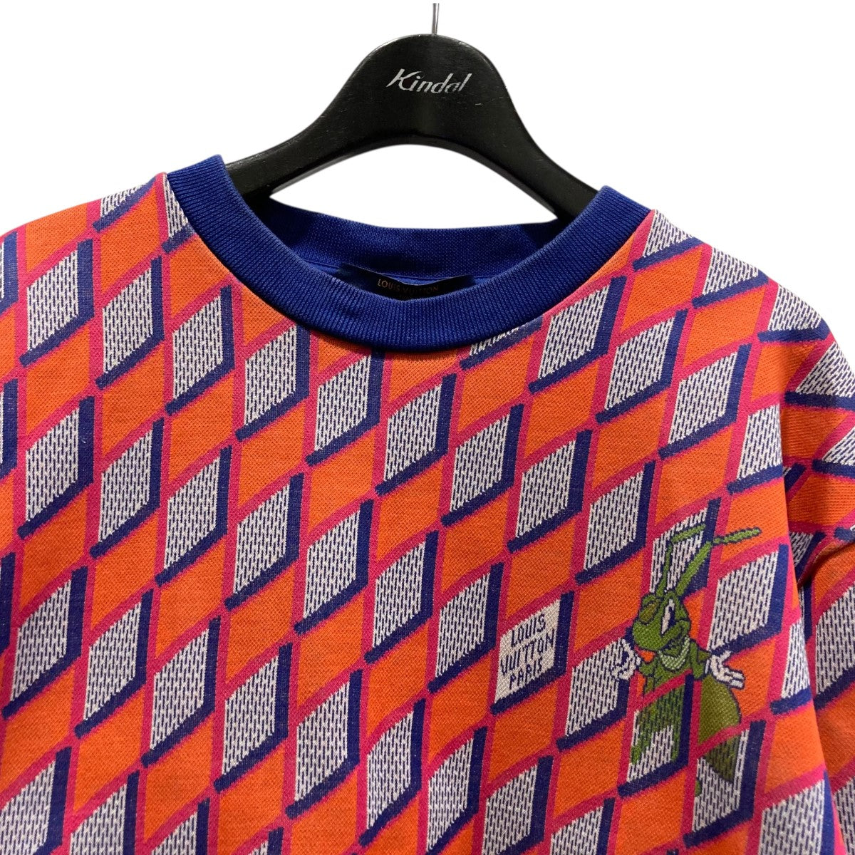 【ほぼ新品】Louis Vuitton RM222 RD0 HNY89W LOUIS VUITTON(ルイヴィトン) ダミエ総柄ロゴスウェットRM222 RD0