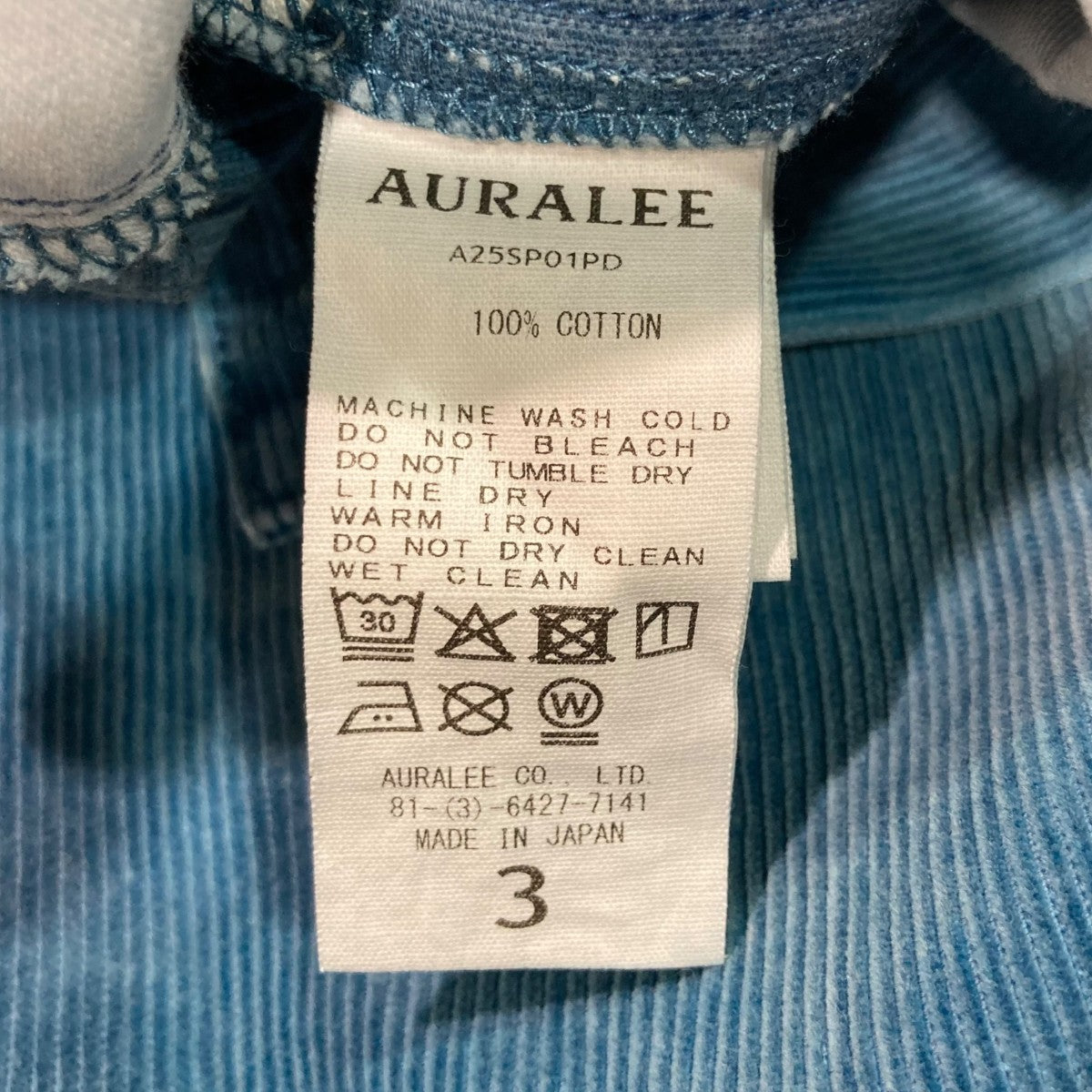 AURALEE(オーラリー) 25SSPIGMENT DYE FINX CORDUROY WIDE 5P PANTS